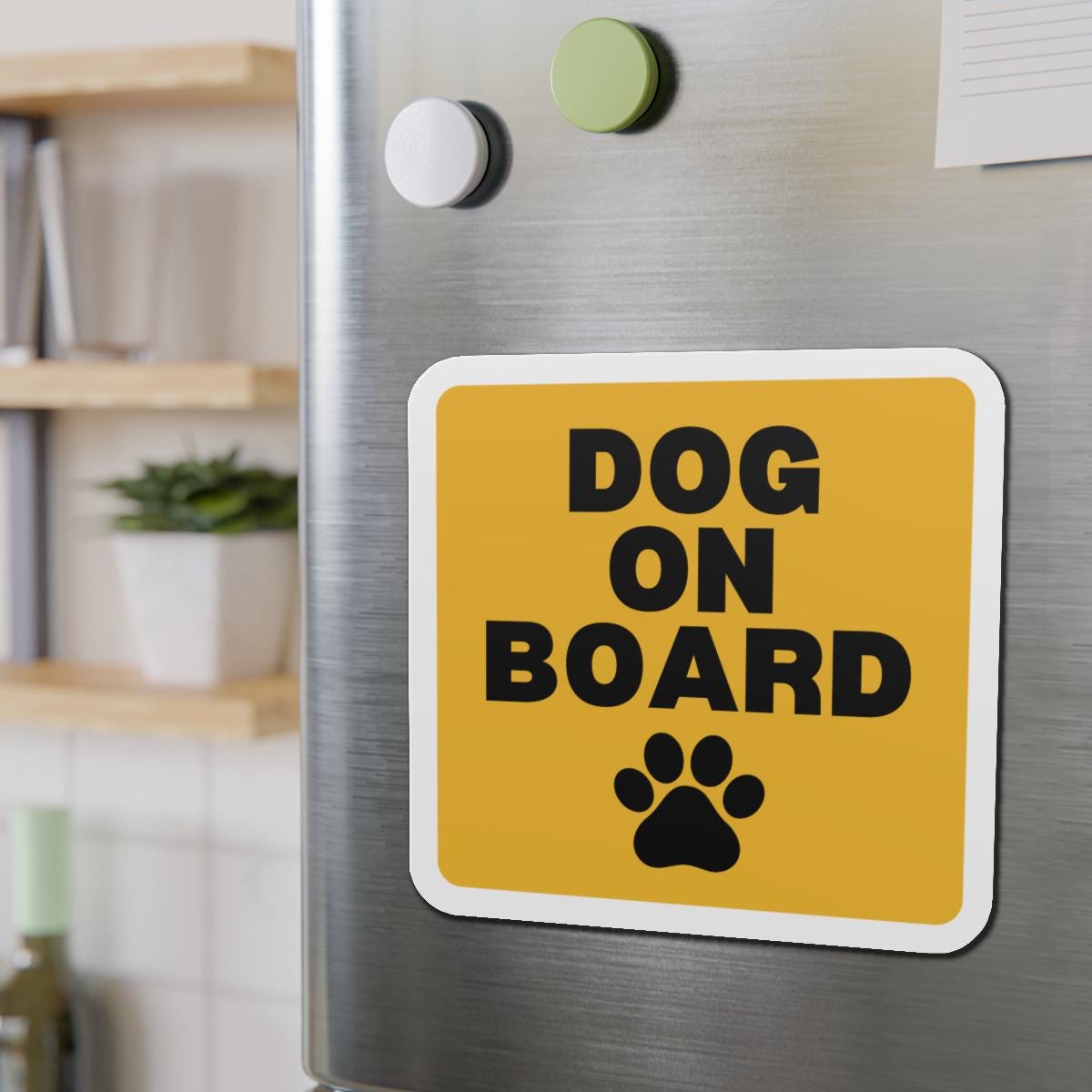Dog on Board Car Magnet - Pet Lover Gift, Animal Car Decor, Funny Pet Accessories, Dog Owner Gift, Vehicle Decoration, 3 Sizes