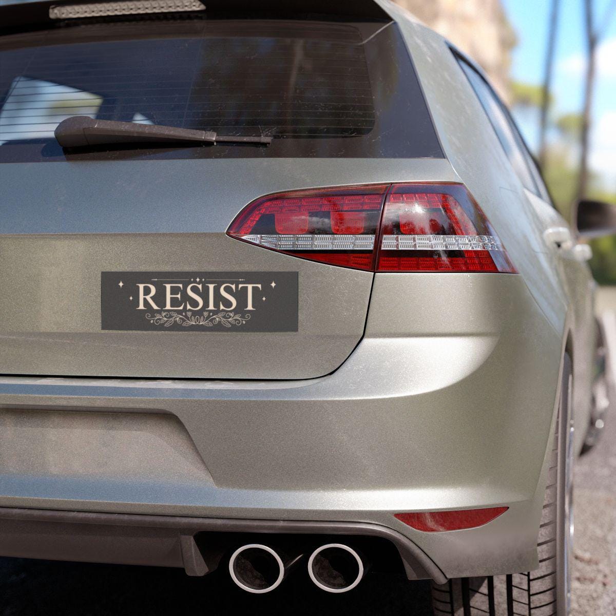 Resist Car Magnet or Bumper Sticker, Do Not Obey in Advance, Elegant Resistance Decal, Stop The Coup, Anti Trump Stickers, Are We Great Yet