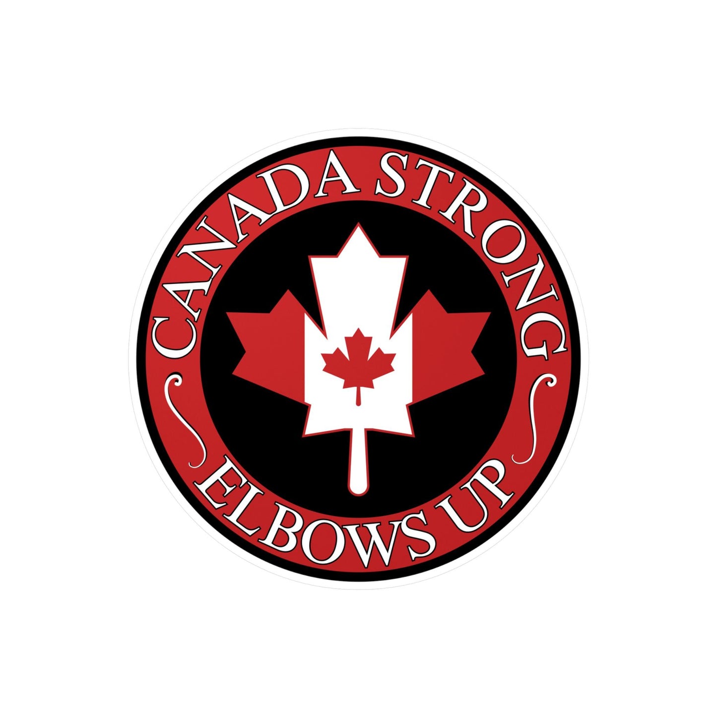 Canada Strong Elbows Up Anti Trump Car Decal, Fuck MAGA Fascism, Liberal Leftist Window Sticker Canadian Pride Canada Day Gift for Canadians