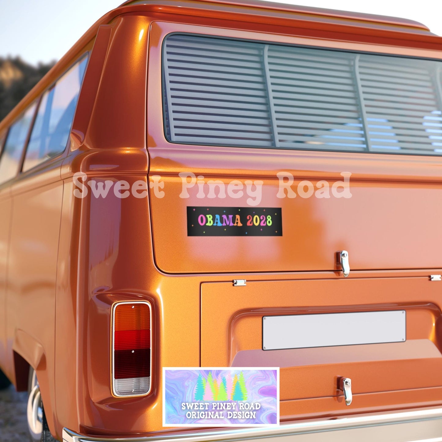 Obama 2028 Rainbow Car Magnet/Bumper Sticker, Anti Trump Stickers, Resist Foxtrot Delta Tango, Political Are We Great Yet, FDT Protest Gift