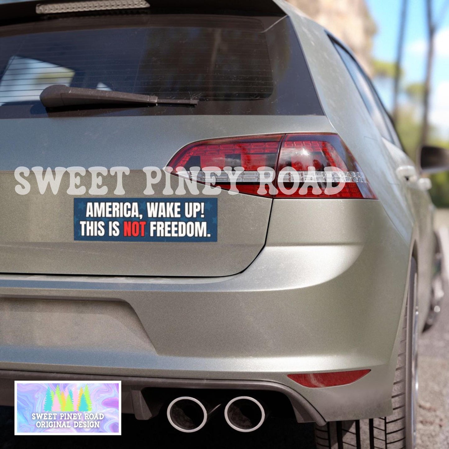 America Wake Up This Is Not Freedom Car Magnet, Anti Trump Bumper Sticker, Anti Trump Decal, Anti MAGA Stickers, Gift For Democrat Leftist