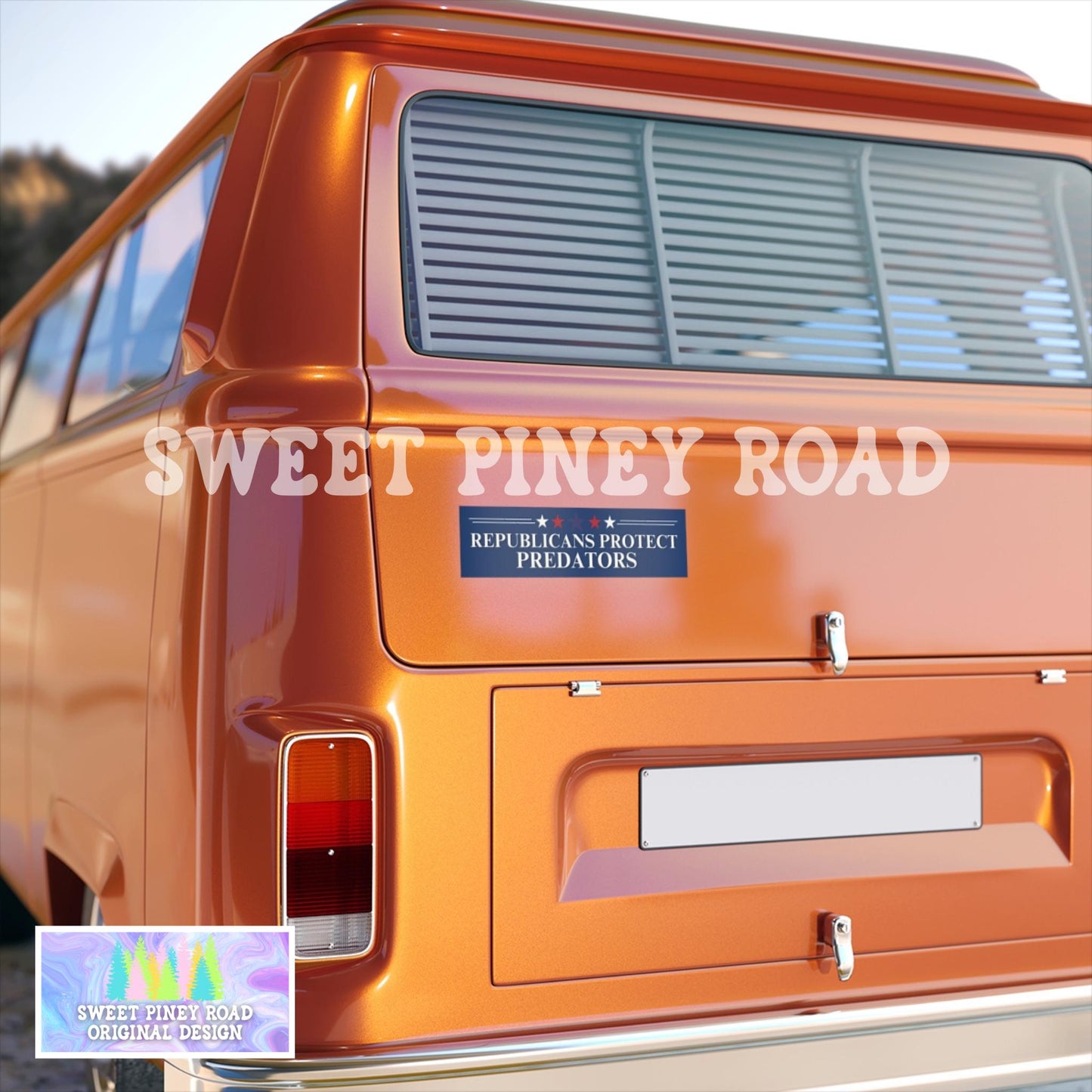 Republicans Protect Pedophiles Bumper Sticker, Anti Trump Car Magnet, Epstein Trump Is A Pedophile Bumper Magnet, Anti Republicans Predators