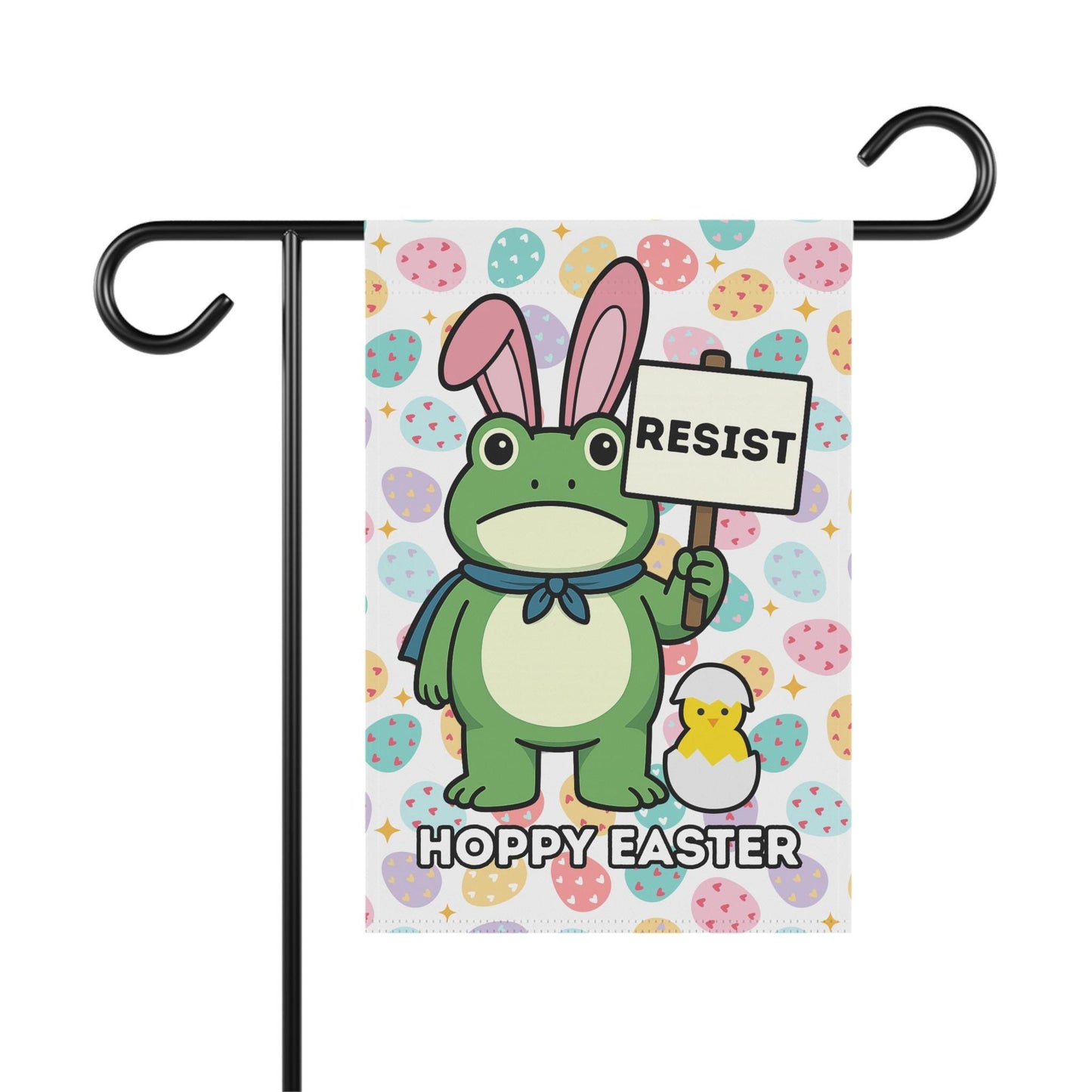 Resist Easter Garden Flag, Anti Trump Yard Decor, Anti ICE Political Humor Easter Bunny Banner, Leftist Home Cute Protest Spring Gift