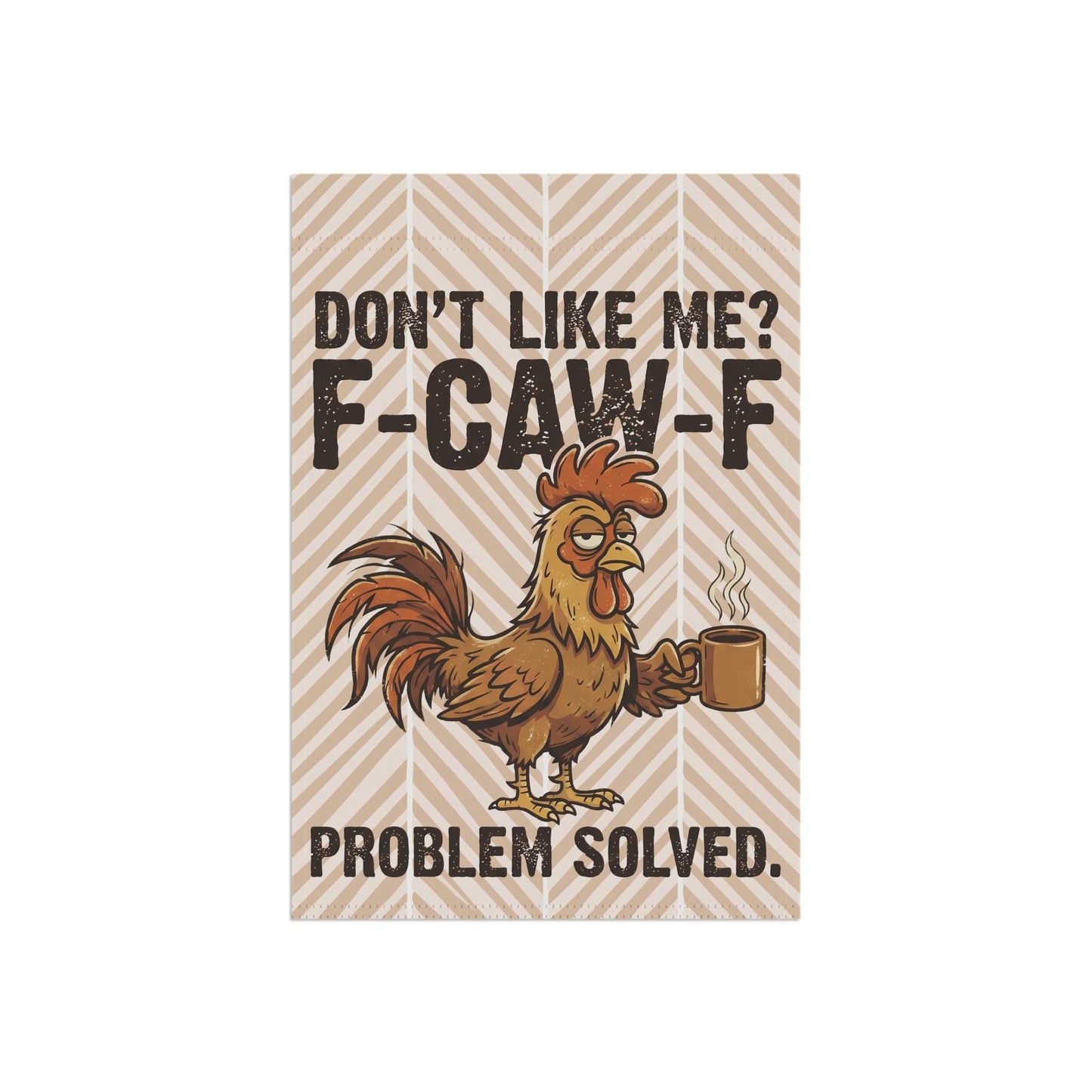 FCAWF Chicken Lover Garden Flag, Tired Rooster Coffee Yard Banner, Funny Farmhouse Outdoor Decor, Animal Lover Decoration