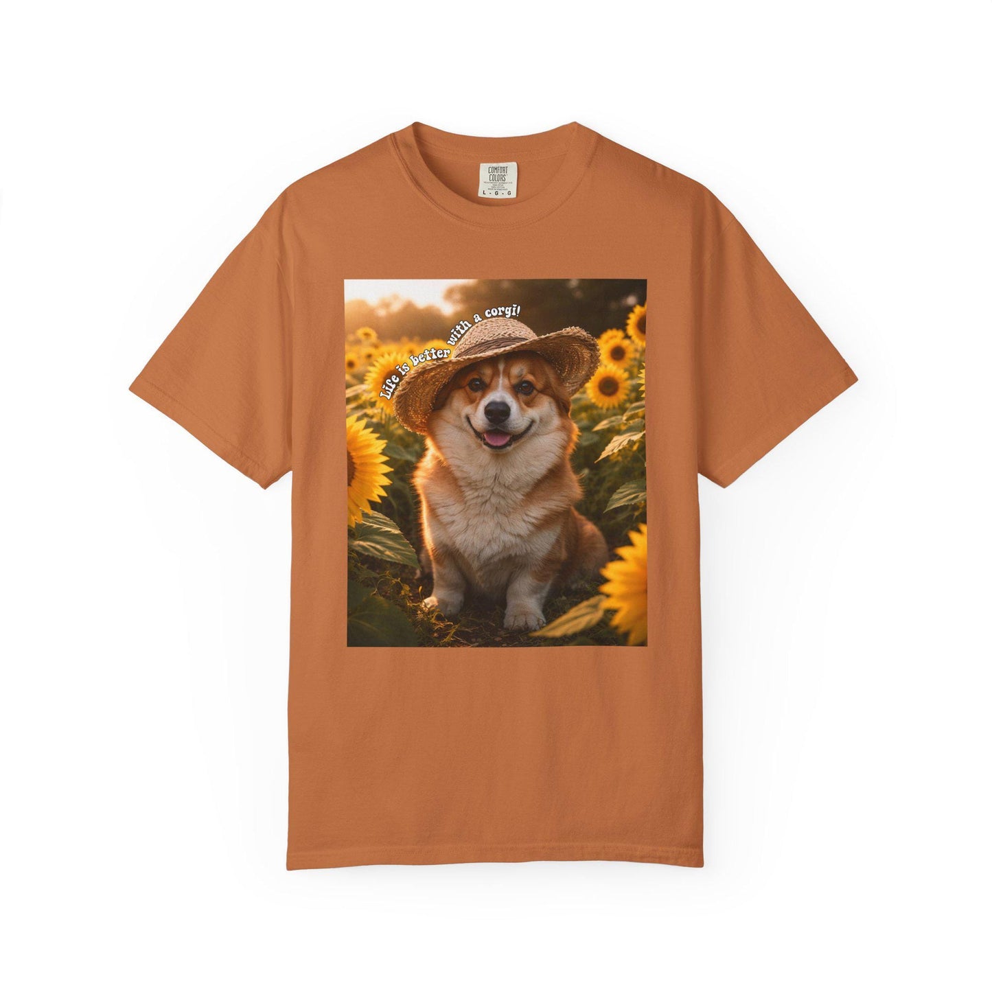 Life Is Better With A Corgi Shirt, Adorable Sunflower Corgi Mom T-Shirt, Dog Lover Tshirt, Spring Summer Flowers Tee