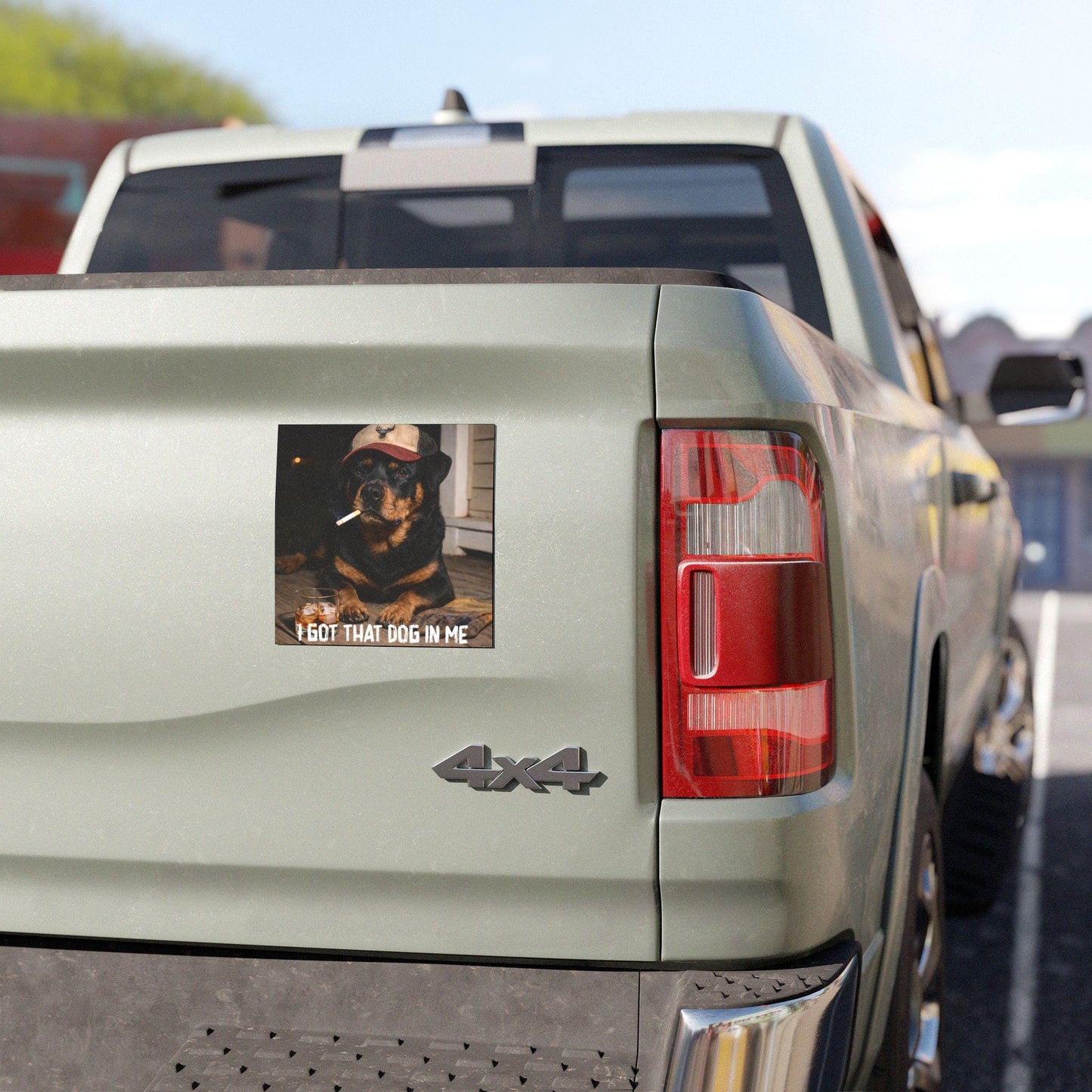 I Got That Dog In Me, Funny Rottweiler Car Magnet, Dog Dad Truck Blue Collar Man Gag Gift For Husband, Hilarious Dawg Owner Meme Humor