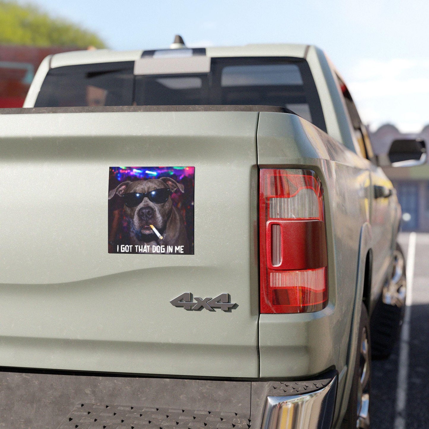 Funny Pitbull Car Magnet, Hilarious Smoking Night Club Dogs, Waterproof Party Animal Lover Gag Gift, I Got That Dog In Me y2k Meme Humor