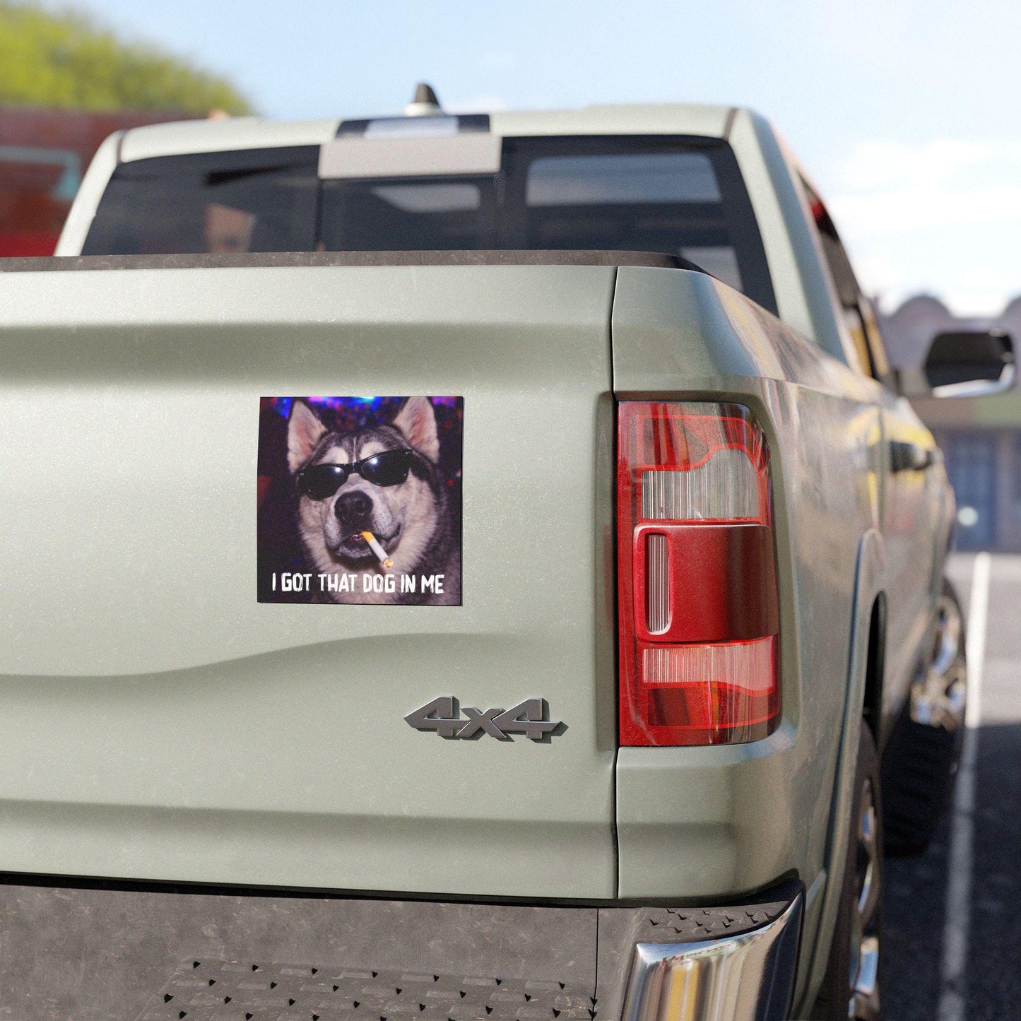 Funny Siberian Husky Car Magnet, Hilarious Smoking Night Club Dogs, Waterproof Party Animal Lover Gag Gift, I Got That Dog In Me y2k Humor