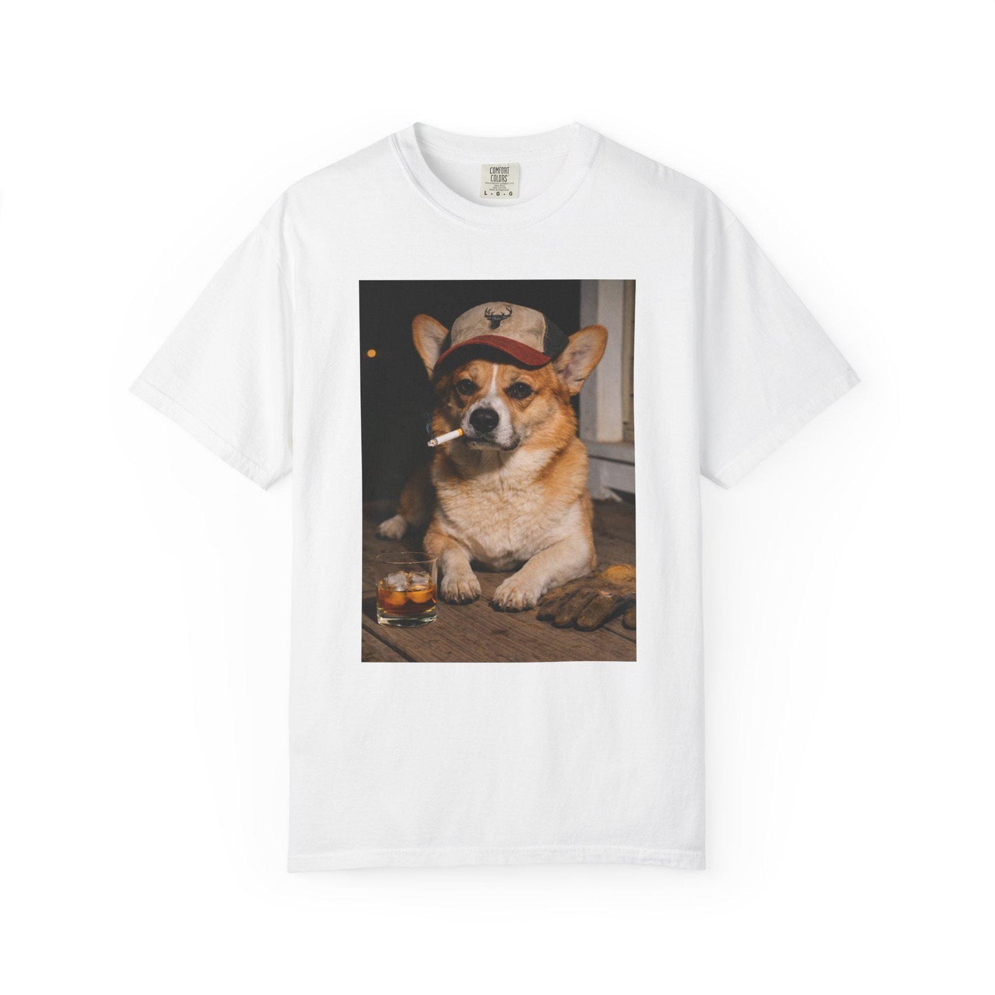 Funny Corgi Shirt, Dog Dad T-Shirt, Blue Collar Man Gag Gift Tee For Husband, Hilarious Meme Humor Comfort Colors® Tshirt