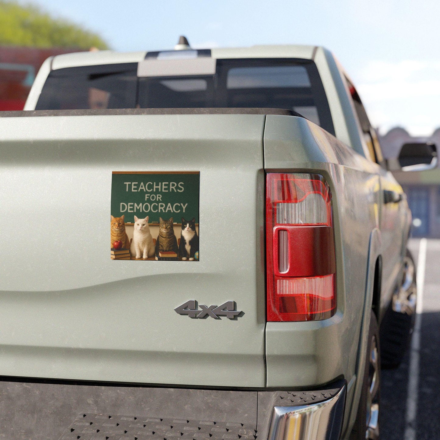 Democratic Cats Car Magnet, Teachers For Democracy Pro-Democracy FDT Bumper Sticker, F*ck Trump Anti MAGA Gifts, Anti-Trump Anti-ICE Protest