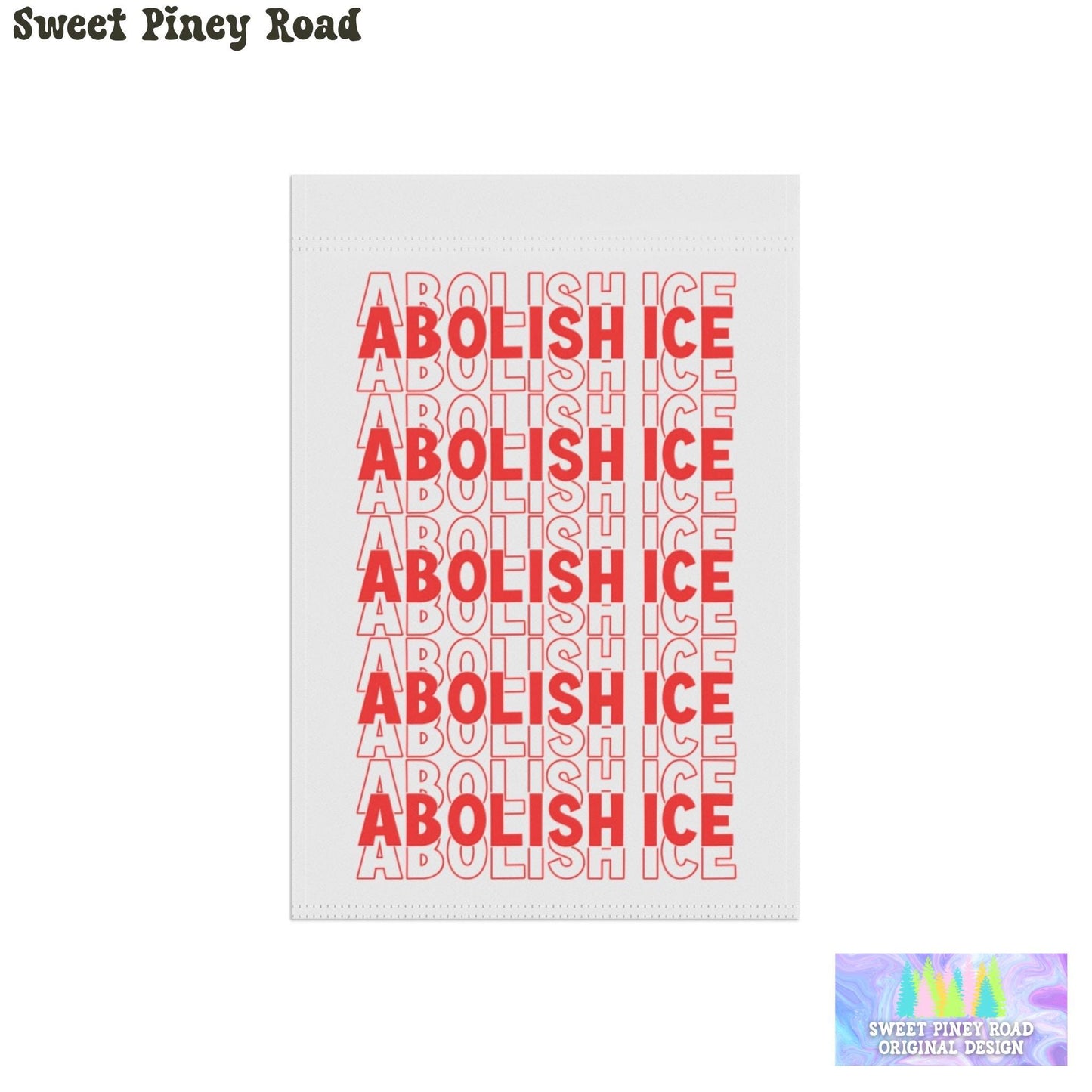 Abolish ICE Yard Sign, F*ck ICE Garden Flag, Justice For Minnesota Outdoor Decor, Chinga La Migra Decoration, Anti Trump FDT Red White Gift
