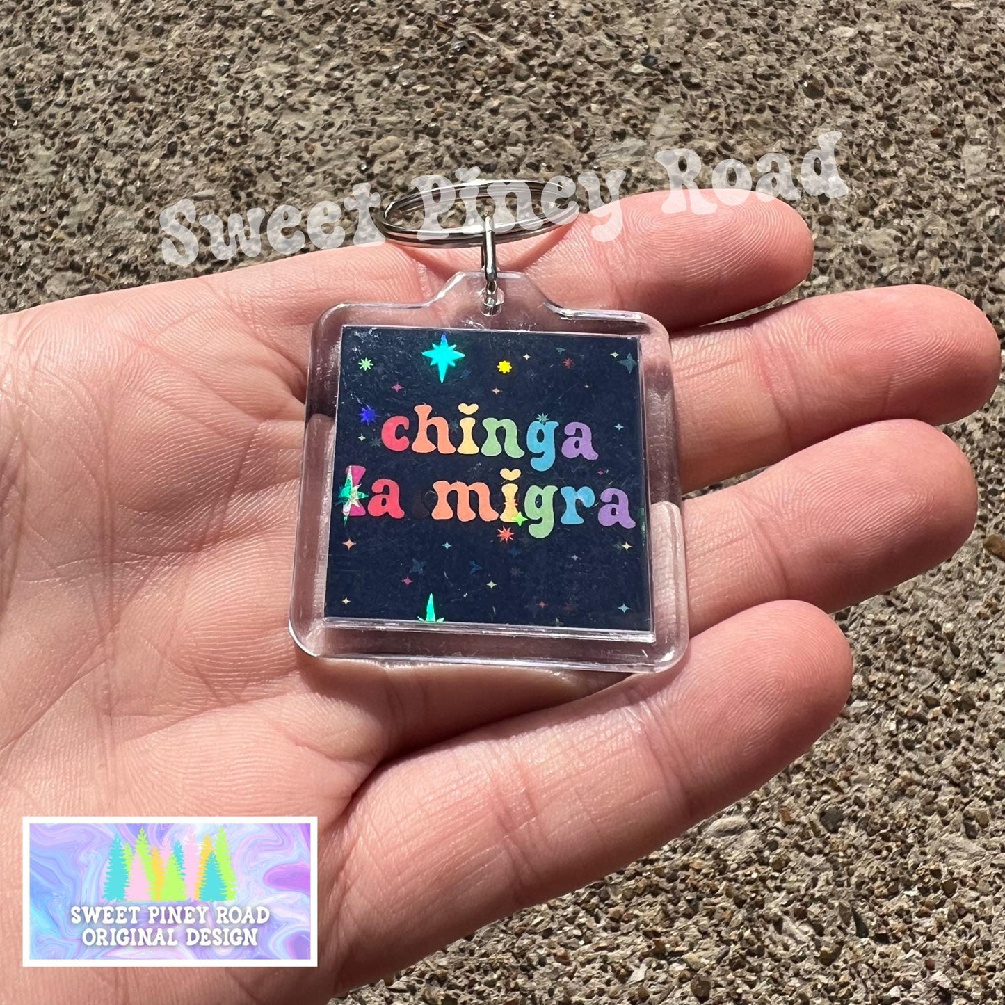 Chinga La Migra Keychain, F*ck ICE Abolish ICE Political Bag Charm, Anti Trump Protest Bag Tag, FDT Gift For Democrat Acrylic Key Chains
