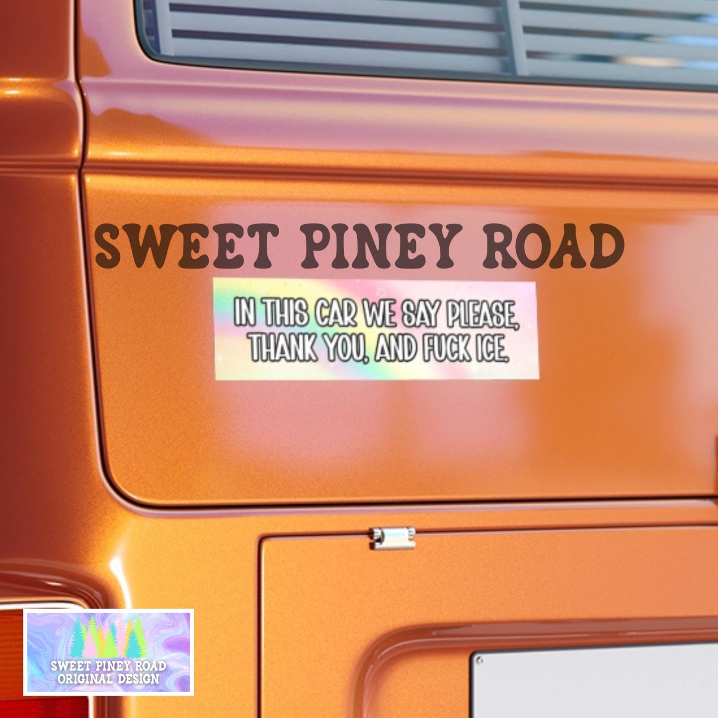 Abolish ICE Car Magnet, F*ck ICE Bumper Sticker, Social Justice Pro Immigration, FDT Chinga La Migra, Pastel y2k Rainbow