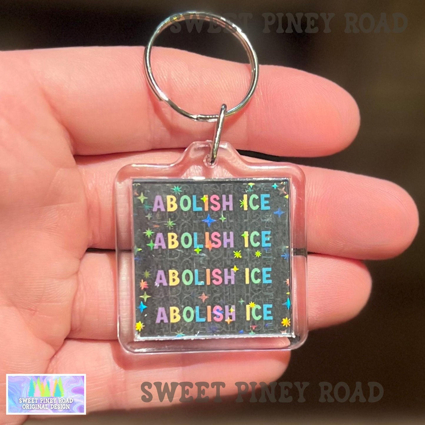 Abolish ICE Keychain, F*ck ICE Political Bag Charm, Chinga La Migra, Anti Trump Protest Bag Tag, FDT Gift For Democrat Acrylic Key Chains