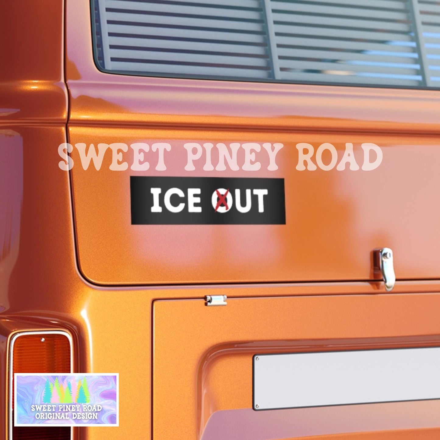 Ice Out Car Magnet, F*ck Ice Bumper Sticker, Anti-Ice Protest Decal, Anti-Trump Anti-MAGA Political Activist, Subtle No Ice FDT