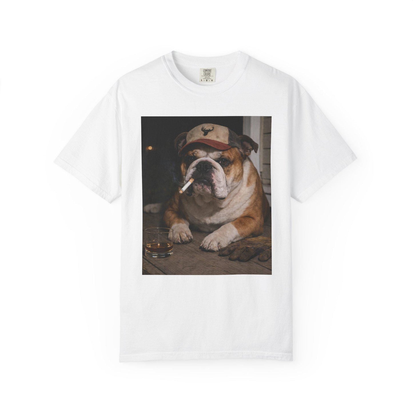 Funny English Bulldog Shirt, Bully Dog Dad T-Shirt, Blue Collar Man Gag Gift Tee For Husband, Hilarious Meme Humor Comfort Colors® Tshirt