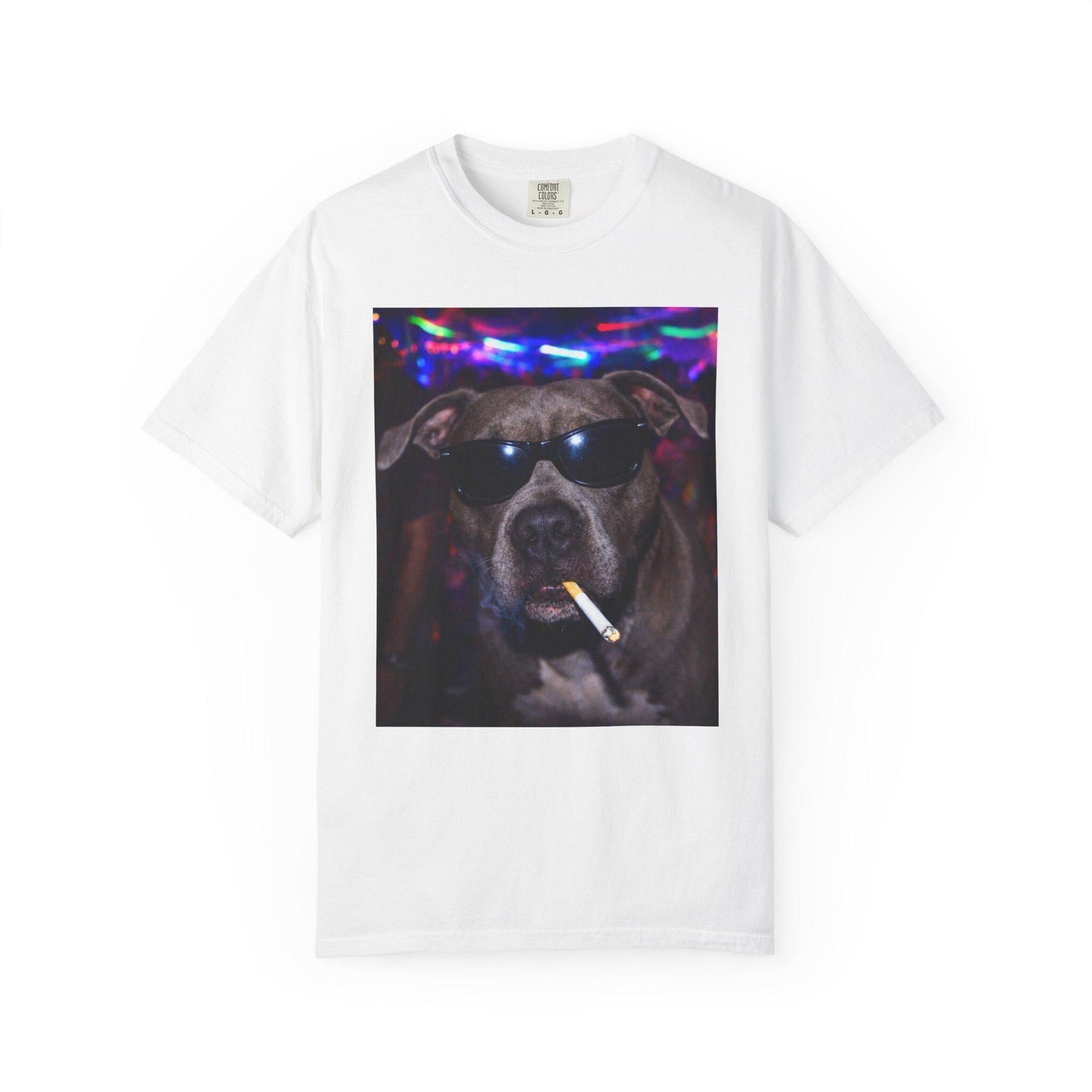 Funny Pitbull Shirt, Hilarious Bully Dogs Smoking Night Club T-Shirt, Party Animal Tee Gift, I Got That Dog In Me y2k Rave Themed Tshirt