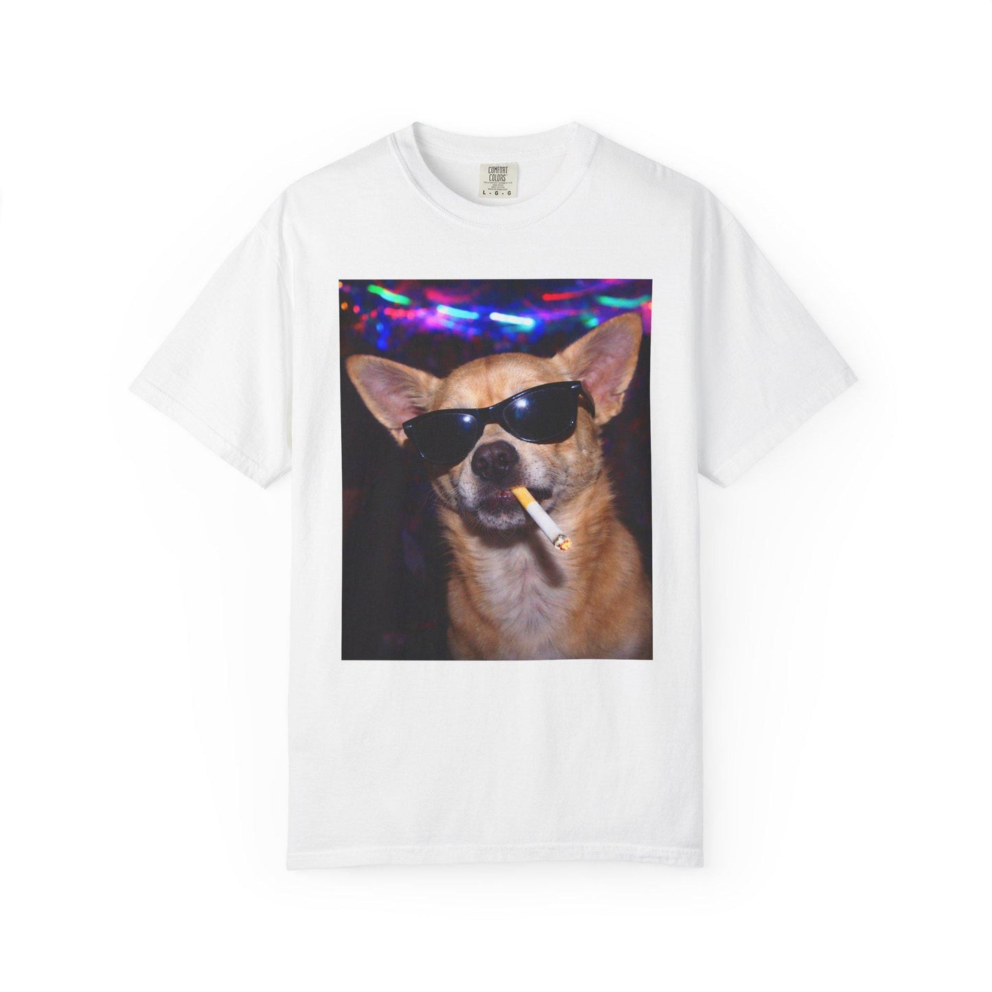 Funny Chihuahua Shirt, Hilarious Dogs Smoking Night Club T-Shirt, Rave Party Animal Tee Gift, I Got That Dog In Me y2k Tshirt