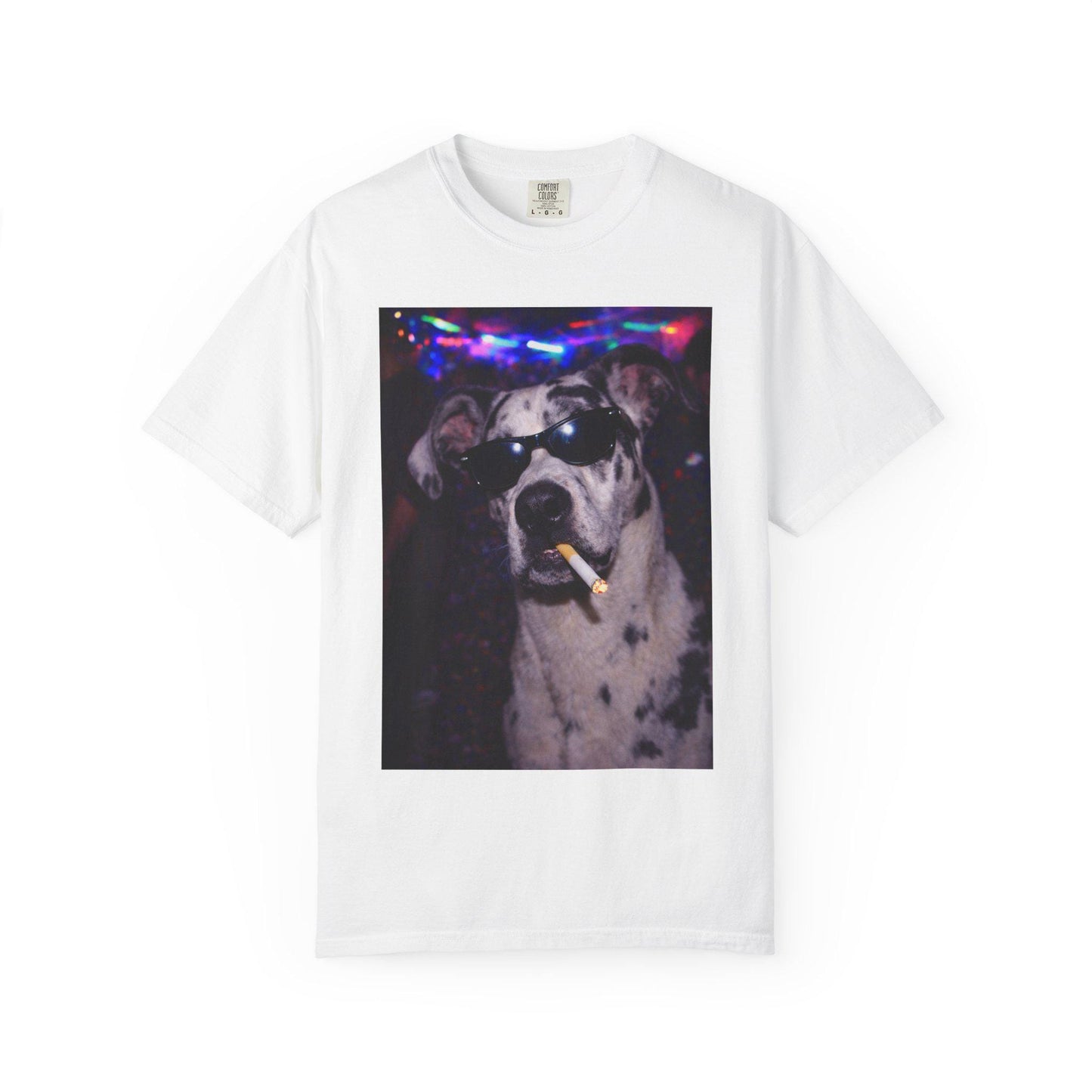 Funny Great Dane Shirt, Hilarious Dogs Smoking Night Club T-Shirt, Party Animal Tee Gift, I Got That Dog In Me y2k Rave Themed Tshirt