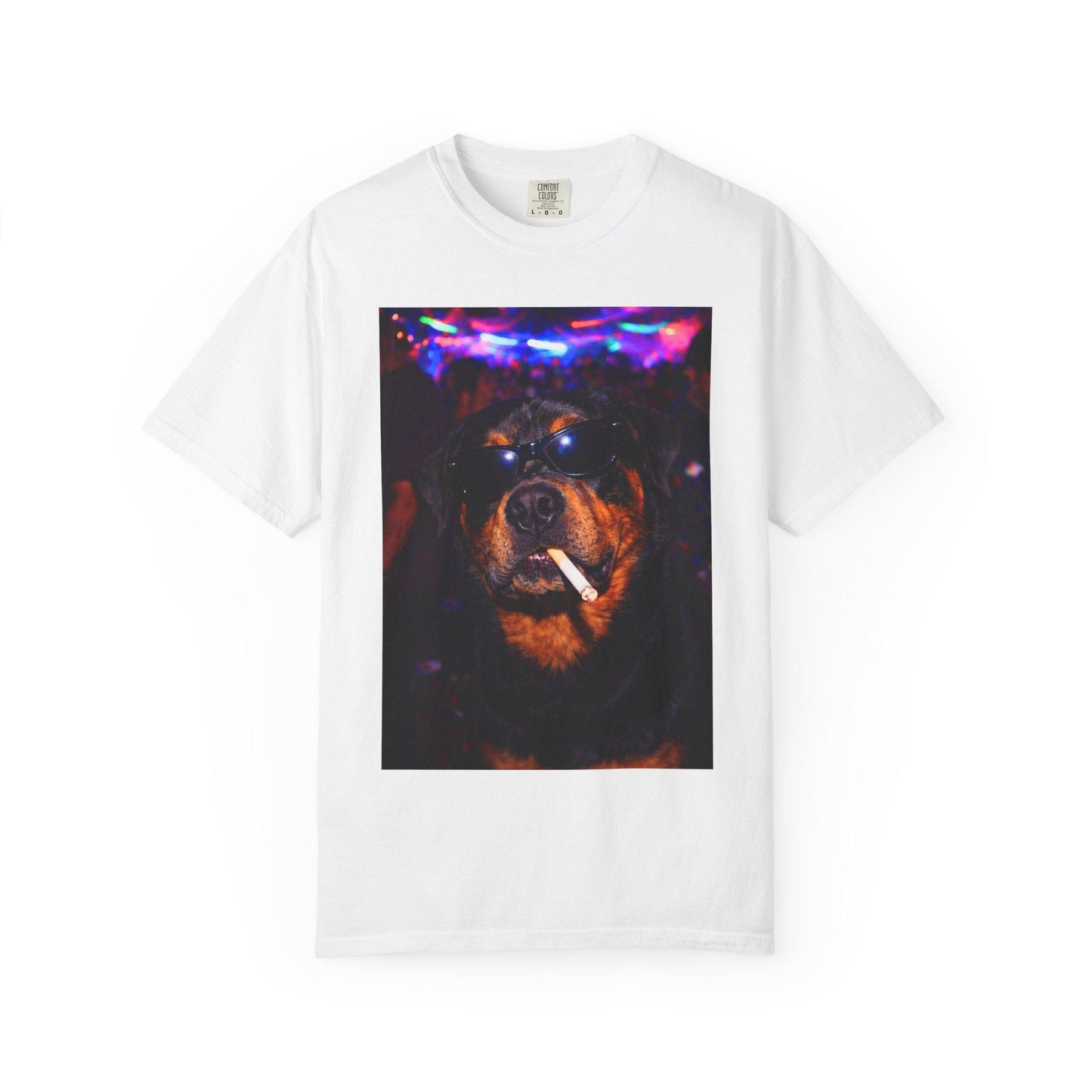 Funny Rottweiler Shirt, Hilarious Dogs Smoking Night Club T-Shirt, Party Animal Tee Gift, I Got That Dog In Me y2k Rave Tshirt