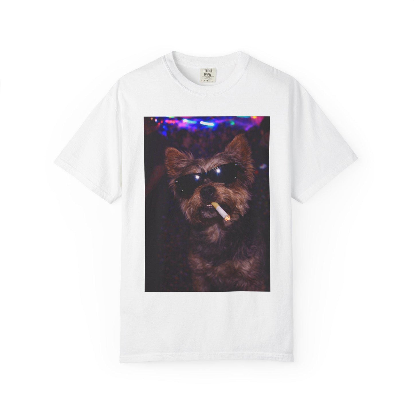 Funny Yorkie Shirt, Hilarious Yorkshire Terrier Dogs Smoking Night Club T-Shirt, Party Animal Tee Gift, I Got That Dog In Me y2k Rave Tshirt