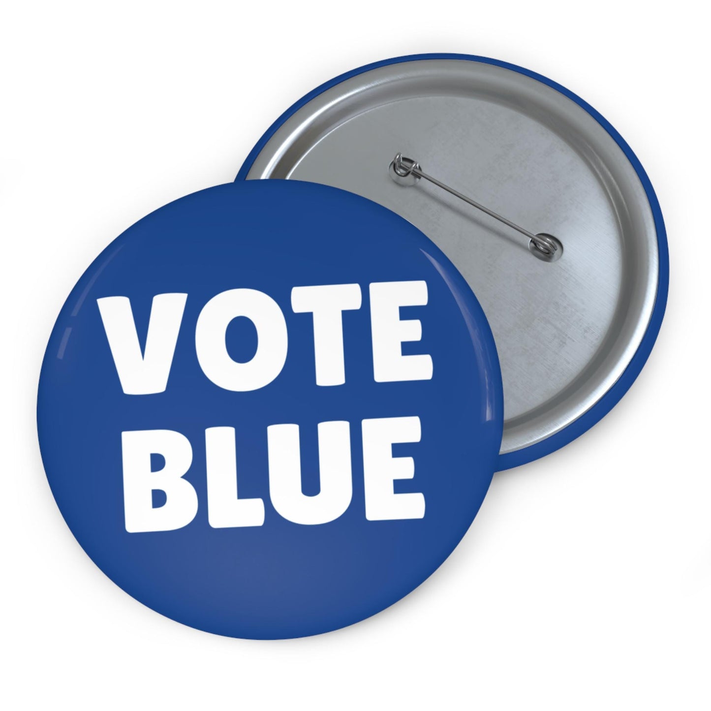 Vote Blue Pin, Democrat Midterms Button Pinback, FDT Anti-Trump Anti MAGA Merch, Protest Rally Merch Gift, Fight Fascist Racism