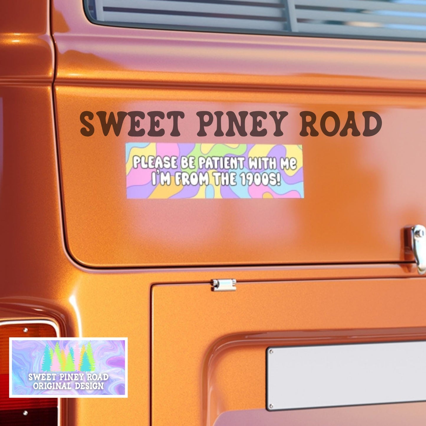 Please Be Patient With Me I’m From The 1900s Car Magnet, Western Retro Funny Bumper Sticker, Born In The 1900s Birthday Gift