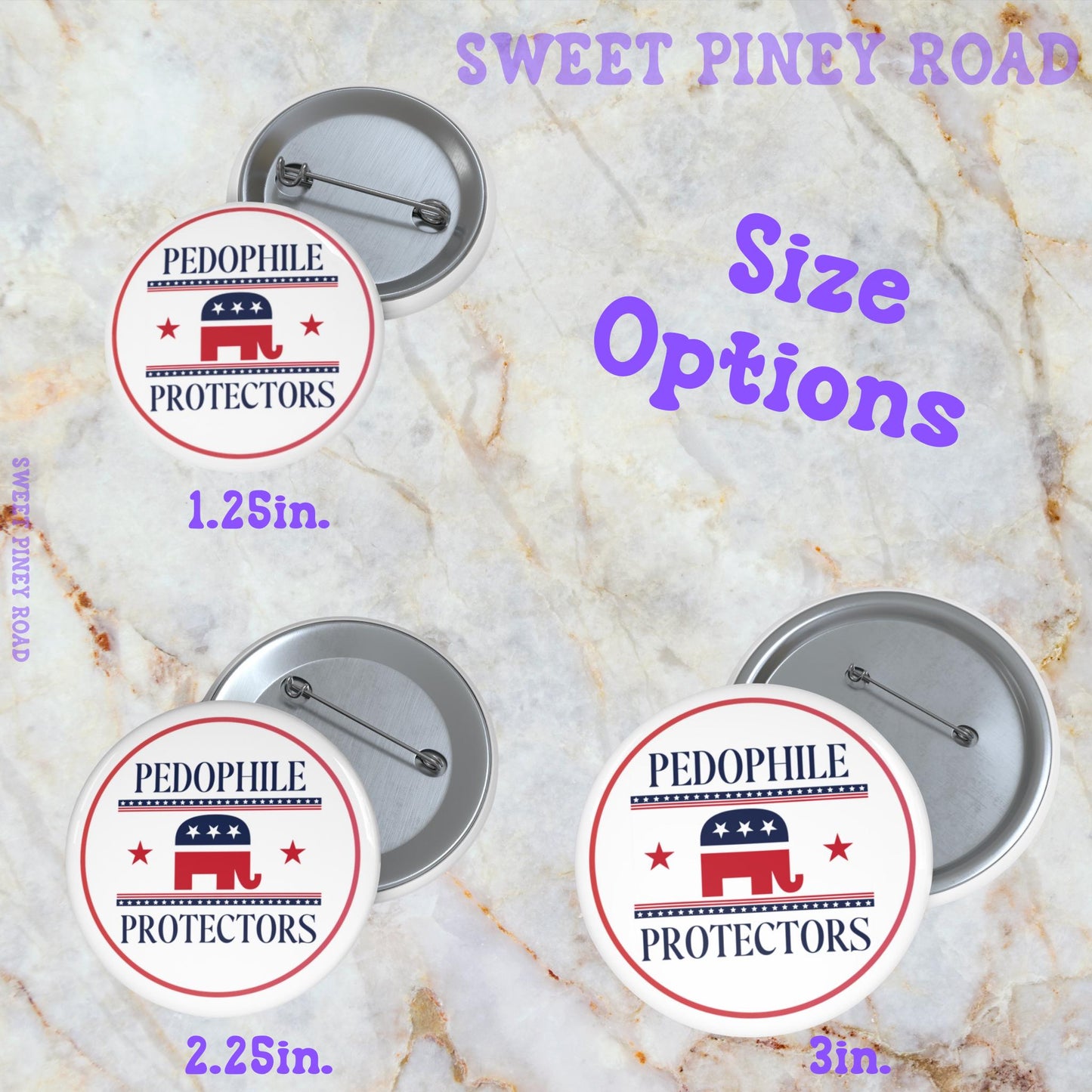 Republicans Are Pedo Protectors Button Pin, Funny Anti-Trump Epstein Pinback, Anti-ICE Custom Buttons, FDT F*ck Trump