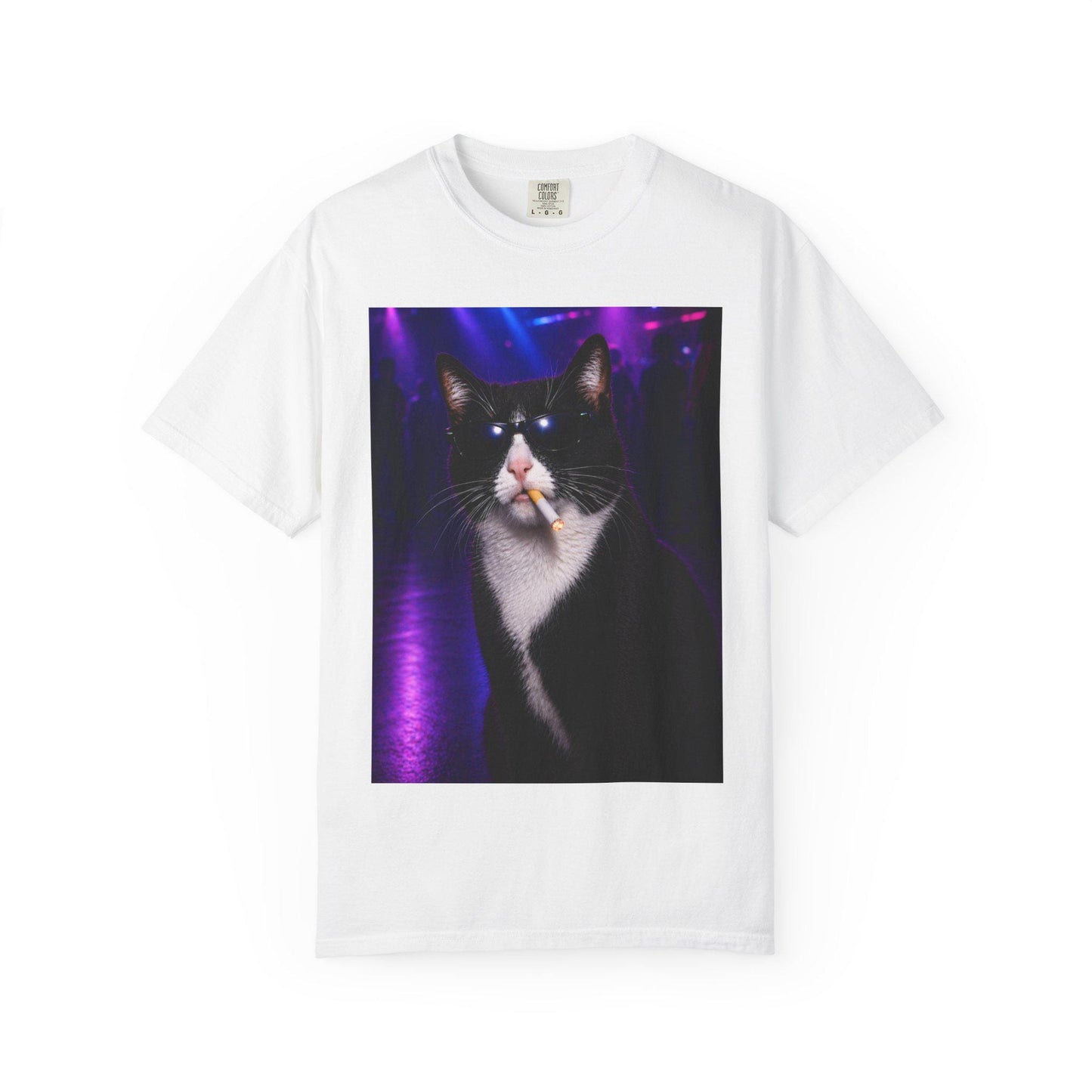 Tuxedo Cat Tshirt, Hilarious Kitty Lover Gag T-Shirt Gift Idea, Tee For Animal Lover, Cats Nightclub Shirt, Animals Doing Human Things