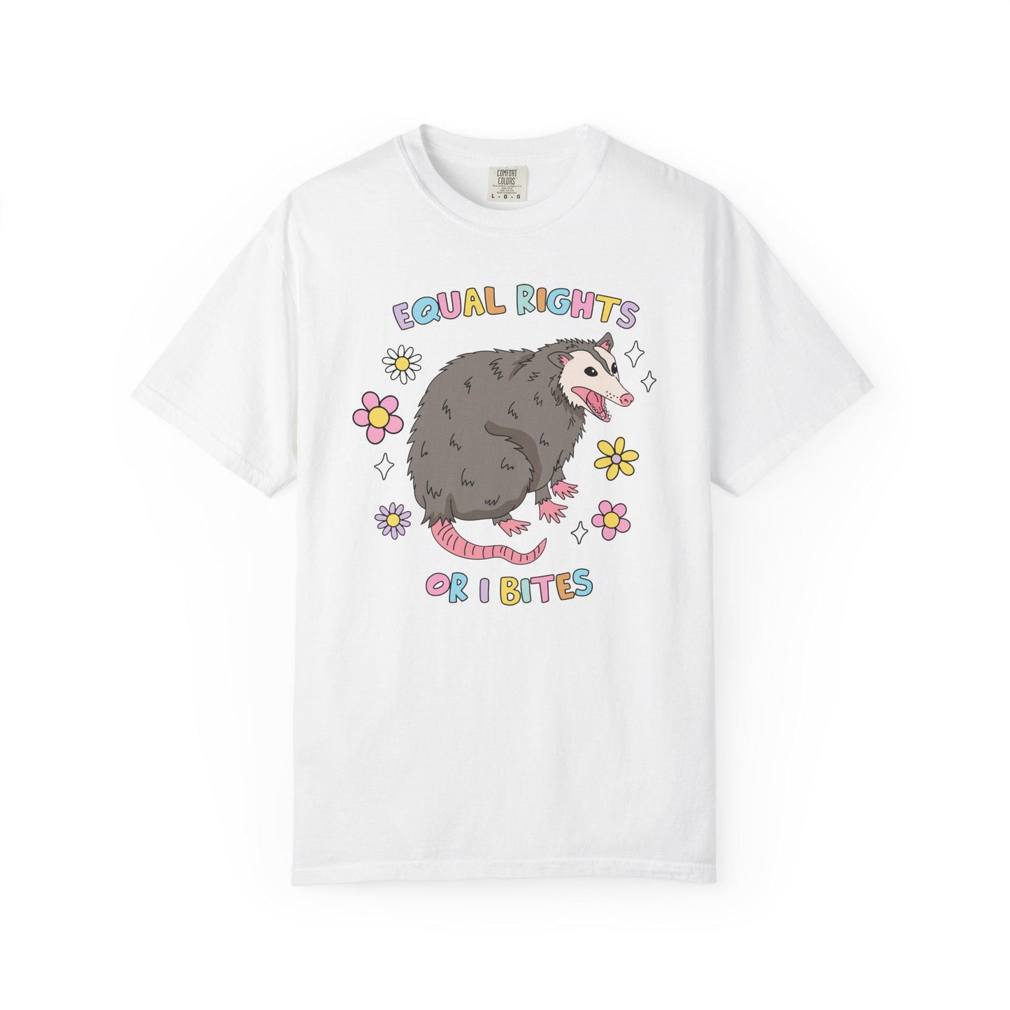 Comfort Colors® Equal Rights For Women Possum Shirt, Funny Cute Opossum Feminist Tee