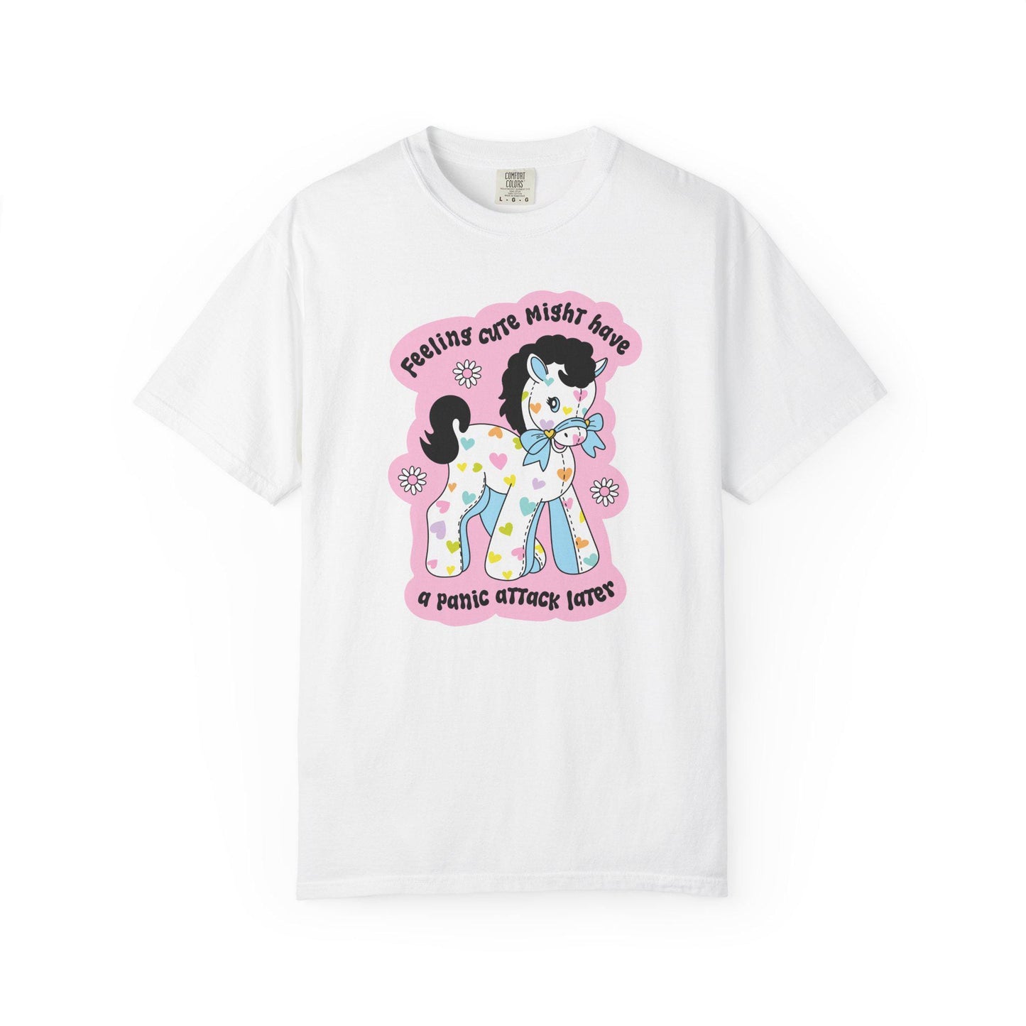 Comfort Colors® Cute Panic Attack Shirt, Funny Pony Anxiety Mental Health Tee