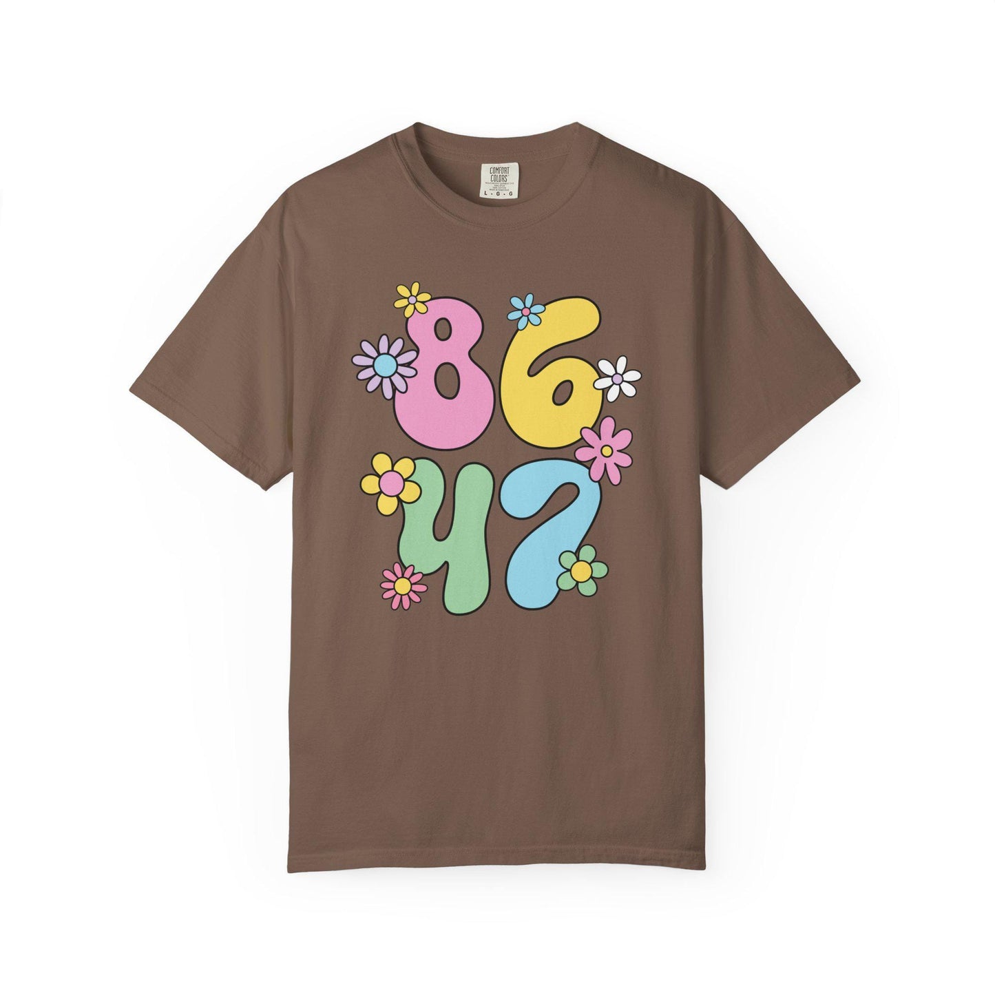 Comfort Colors® 8647 Anti-Trump Shirt, Cute Pastel Rainbow Flowers FDT Tee