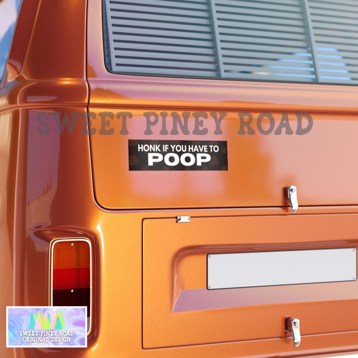 Honk If You Have To Poop Car Magnet, Funny Bumper Sticker, Silly Gag Gift