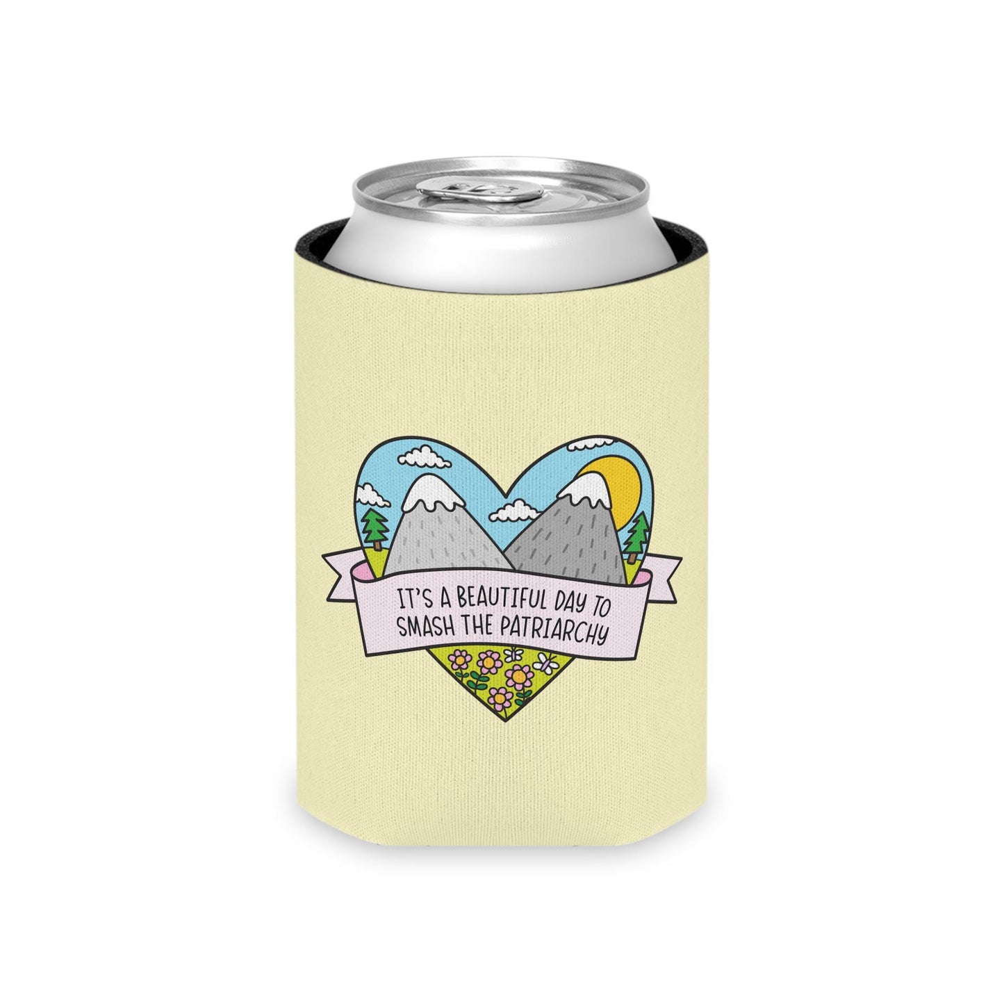 Beautiful Day to Smash the Patriarchy Can Cooler, Cute Feminist Cup Sleeve, Political FDT Gift for Women