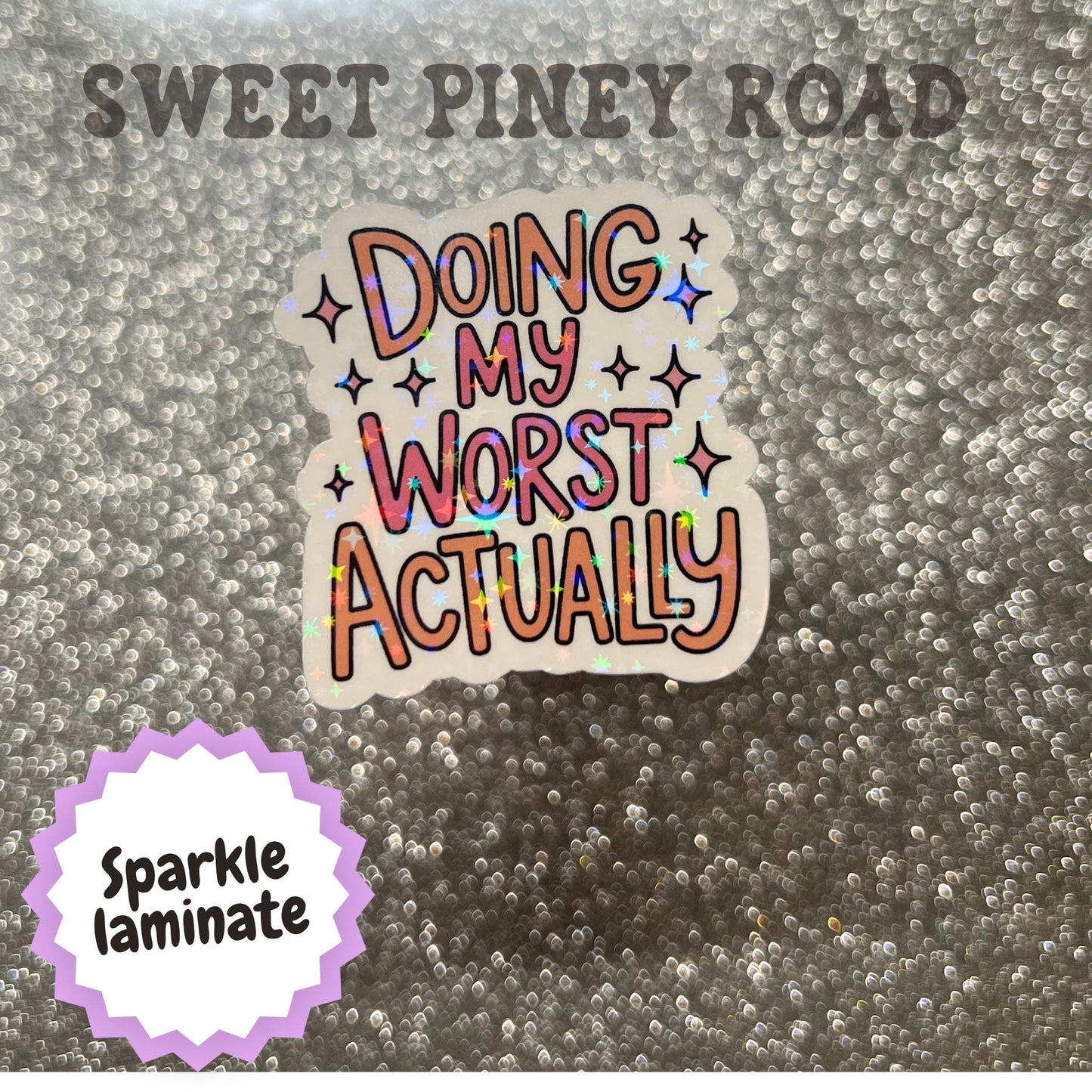 Doing My Worst Actually Sticker, Funny Sarcastic Sticker, Burnout Humor Decal, Mental Health Joke, Office Worker Gift, Funny Laptop Sticker