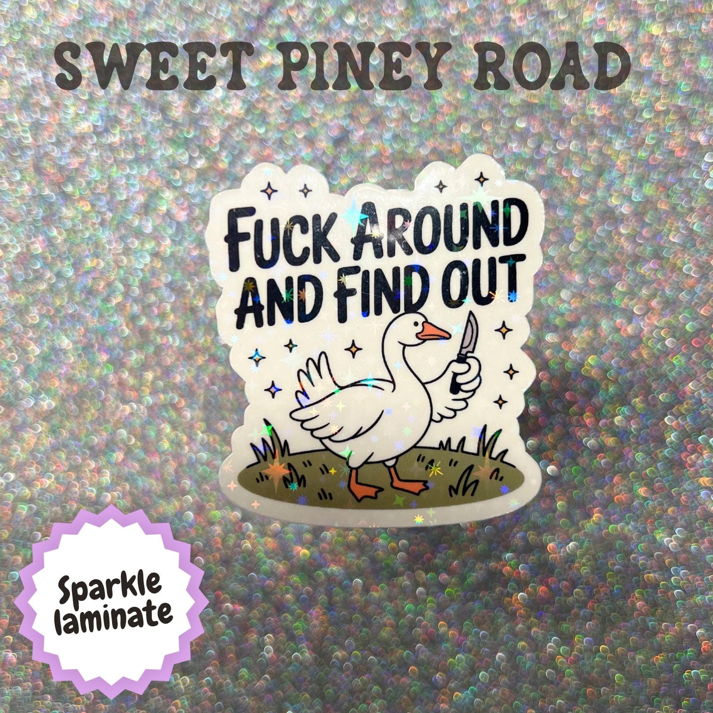 F*ck Around And Find Out Goose Sticker, Funny Goose Decal, FAFO Sticker, Chaos Goose Gift, Sarcastic Humor Sticker, Angry Goose Meme