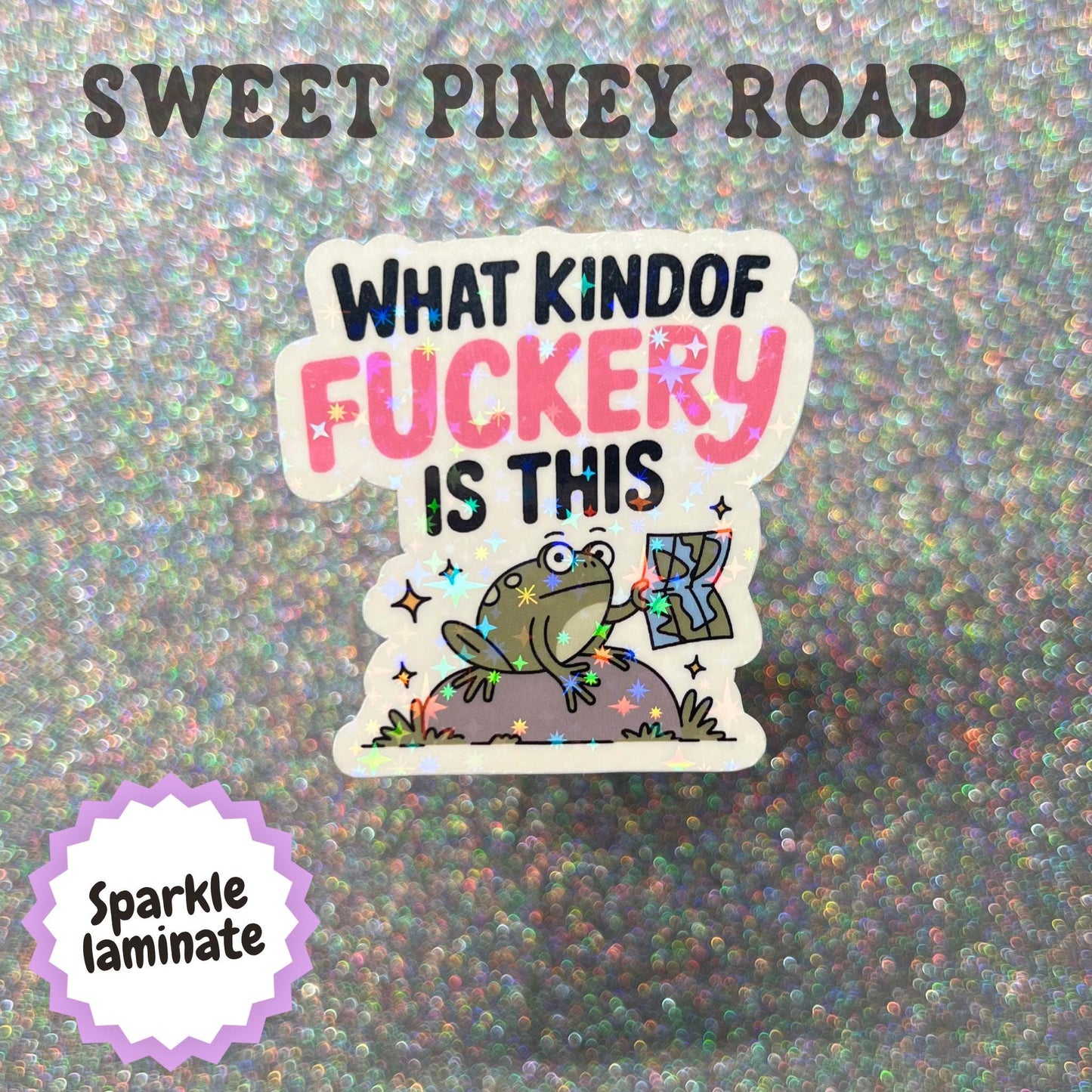 What Kind Of F*ckery Is This Frog Sticker, Funny Sarcastic Frog Humor Stickers, Cute But Rude Meme, Chaos Frog, Snarky Animal Lover Gift