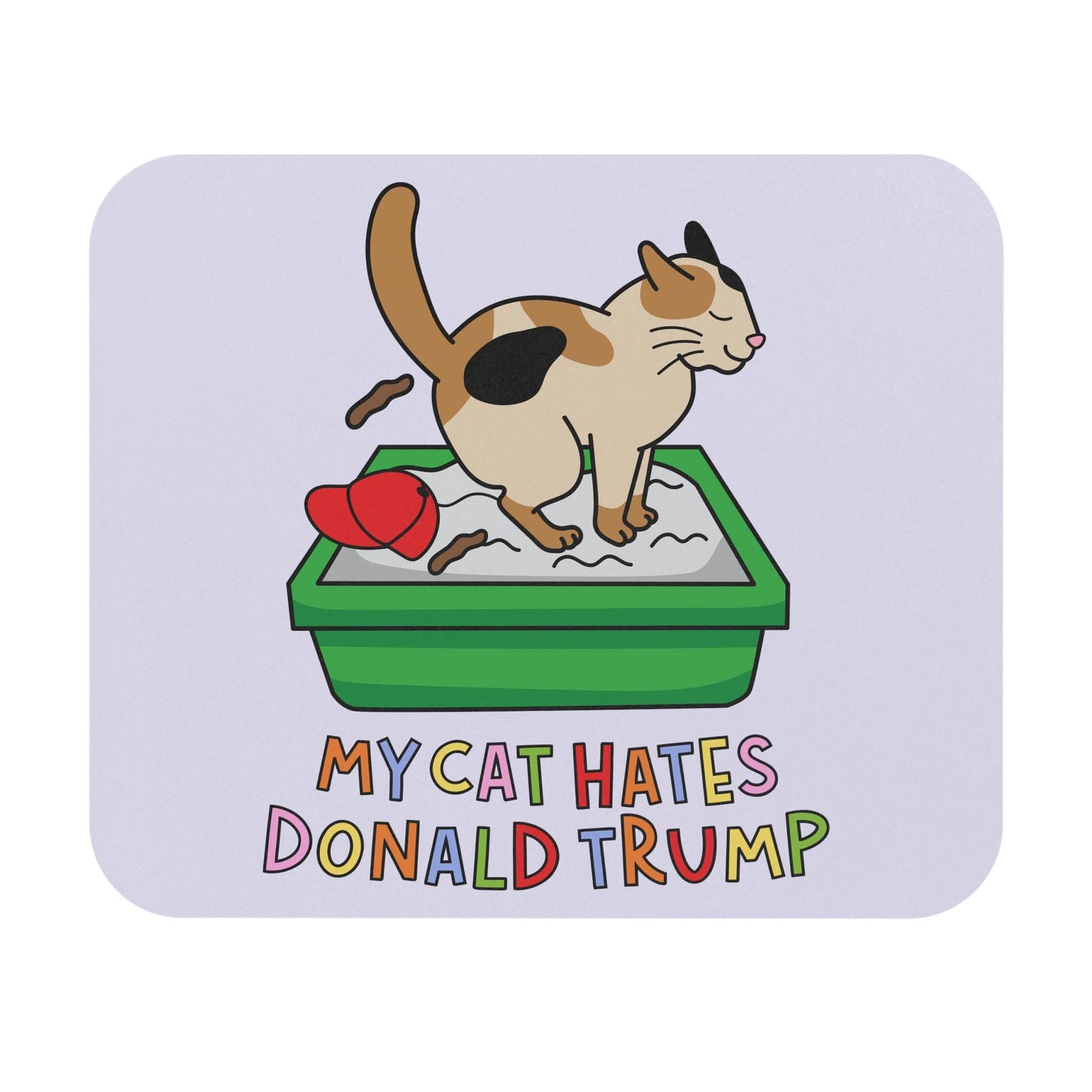 Funny My Cat Hates Donald Trump Mouse Pad, Hilarious FDT Office Decor
