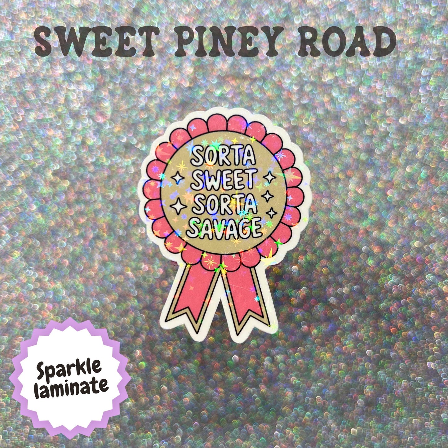 Sorta Sweet Sorta Savage Sticker, Funny Attitude Sticker, Cute Sarcastic Decal, Pink Coquette Humor Gift, Sassy Quote Sticker