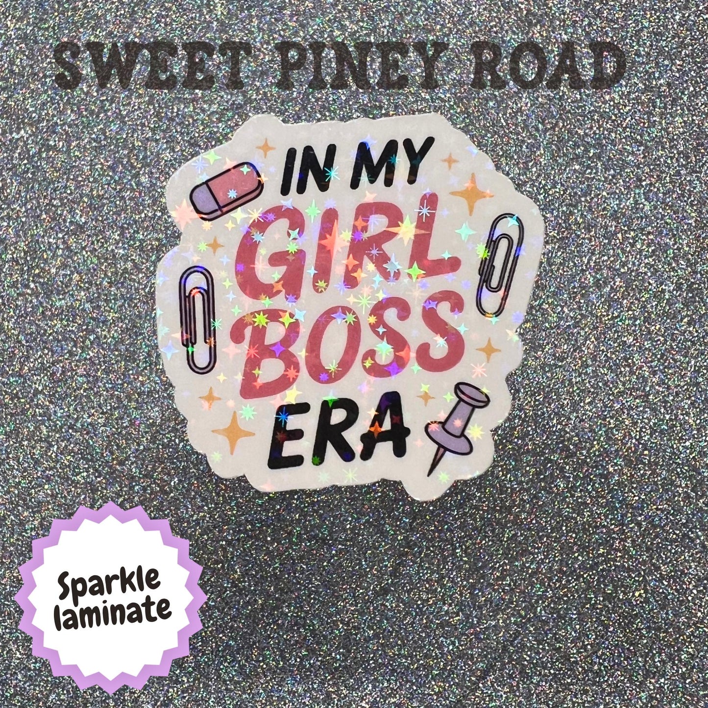 In My Girl Boss Era Sticker, Career Girl Sticker, Female Entrepreneur Gift, Office Worker Decal, Boss Babe Humor, Pink Desk Accessory