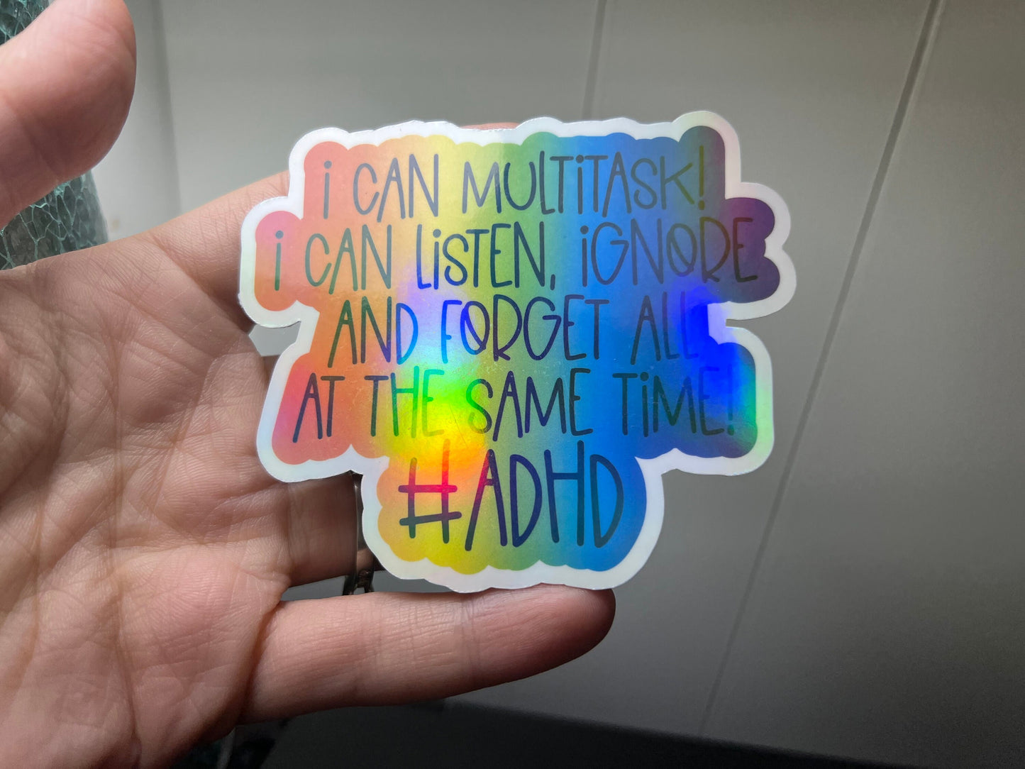 ADHD Holographic Sticker Bundle, Water Resistant, UV Resistant, Vibrant Sticker Set Bundle
