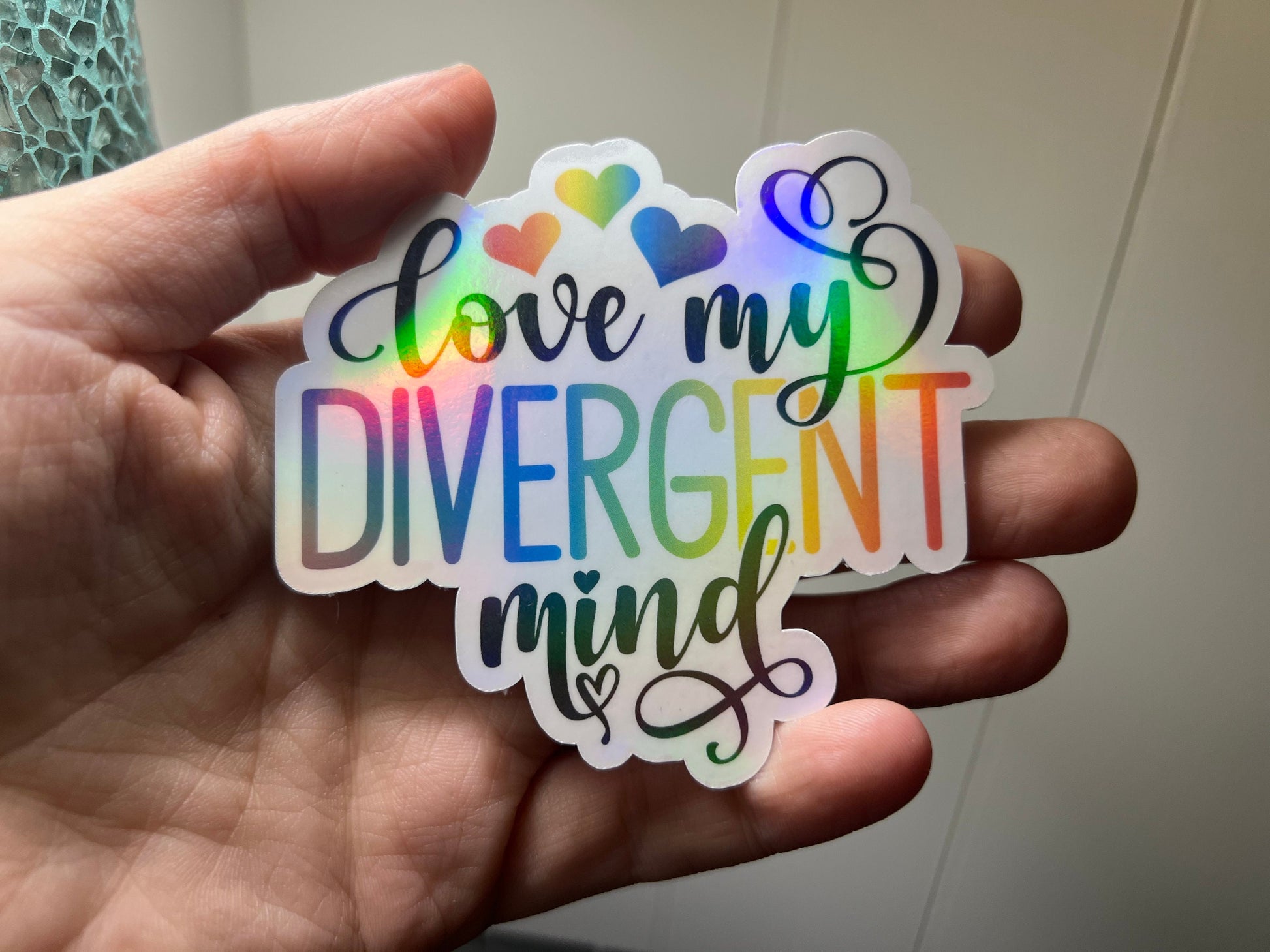 ADHD Holographic Sticker Bundle, Water Resistant, UV Resistant, Vibrant Sticker Set Bundle
