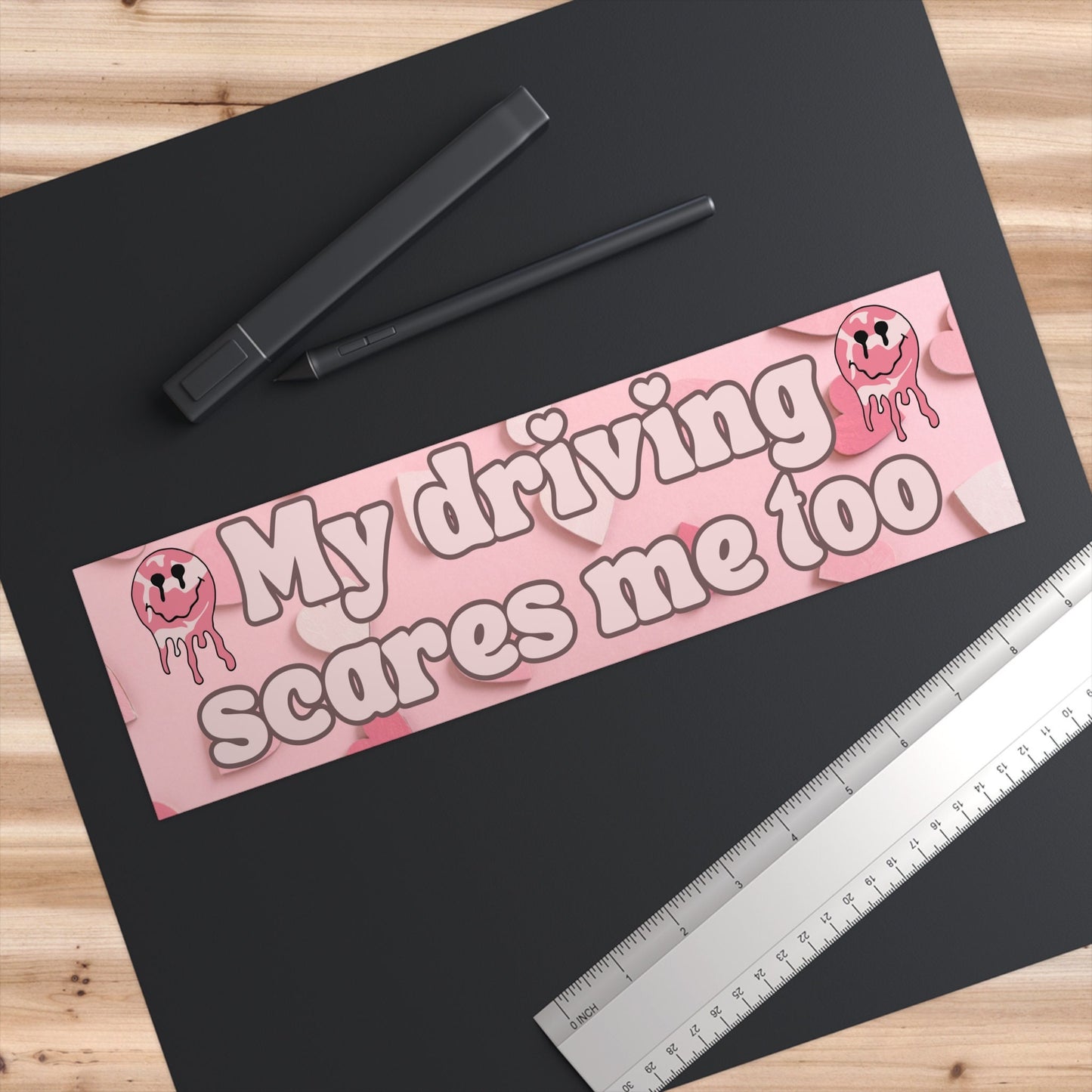 My Driving Scares Me Too Funny Meme Bumper Sticker, Witty Humor, Scary Driver, Hot Girl Things, Silly Lady Driver