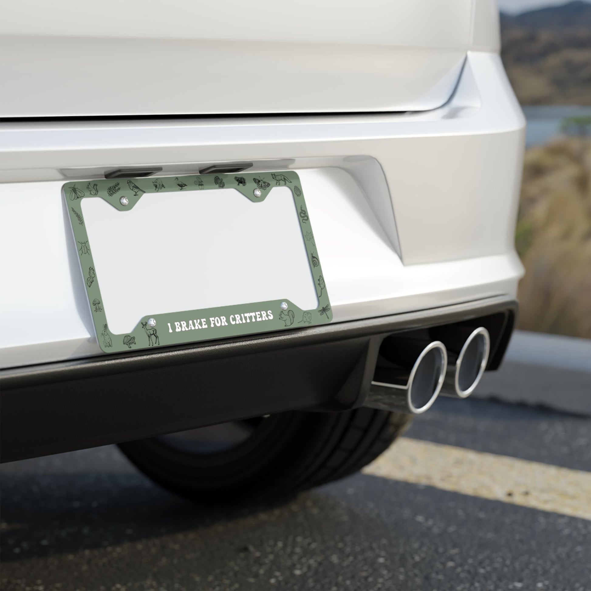 Cute Critters License Plate Frame, Animals Car Accessories, Be Kind To All Kinds, Nature, Earth Day Gift