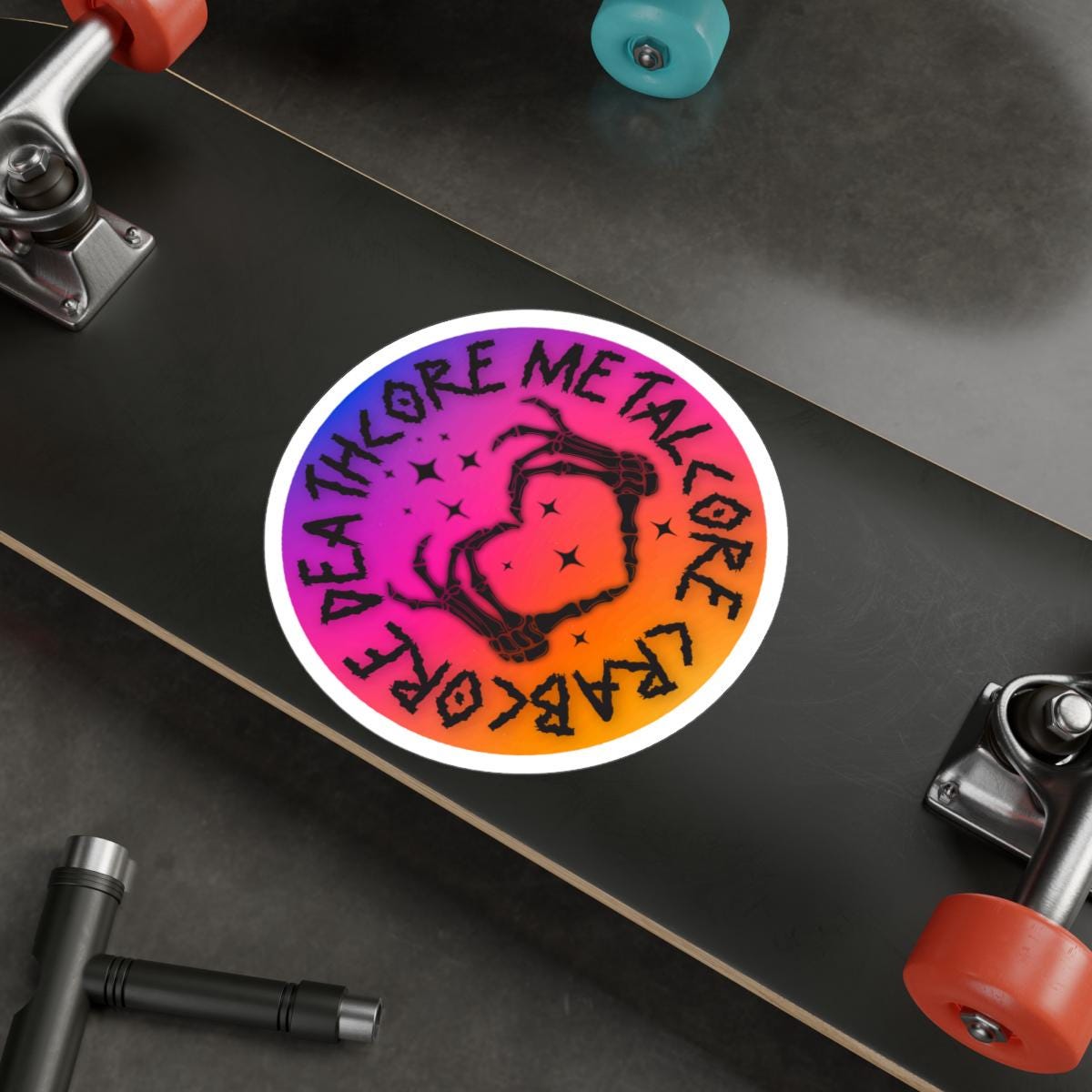 Deathcore Metalcore Crabcore Vinyl Decal, Waterproof Car Sticker, Weatherproof, Hardcore Aesthetic Bumper Sticker