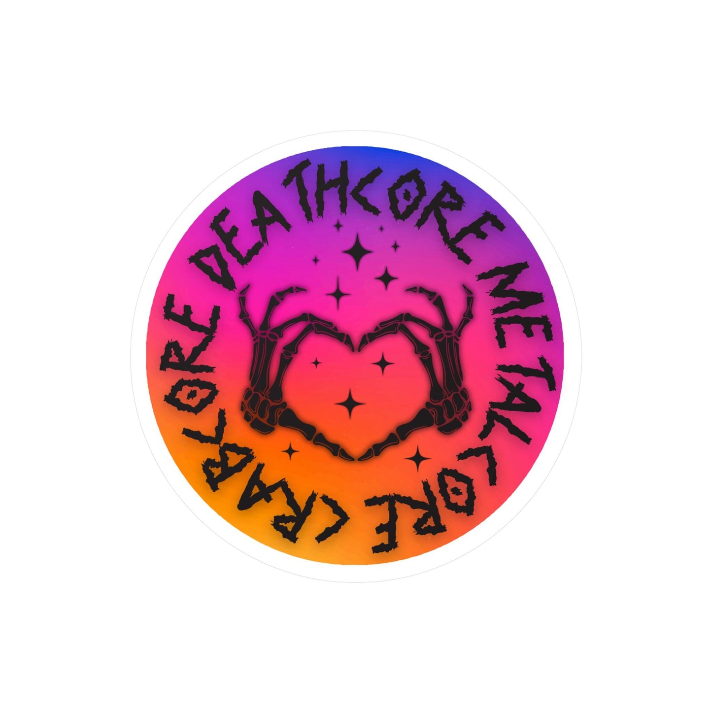 Deathcore Metalcore Crabcore Vinyl Decal, Waterproof Car Sticker, Weatherproof, Hardcore Aesthetic Bumper Sticker