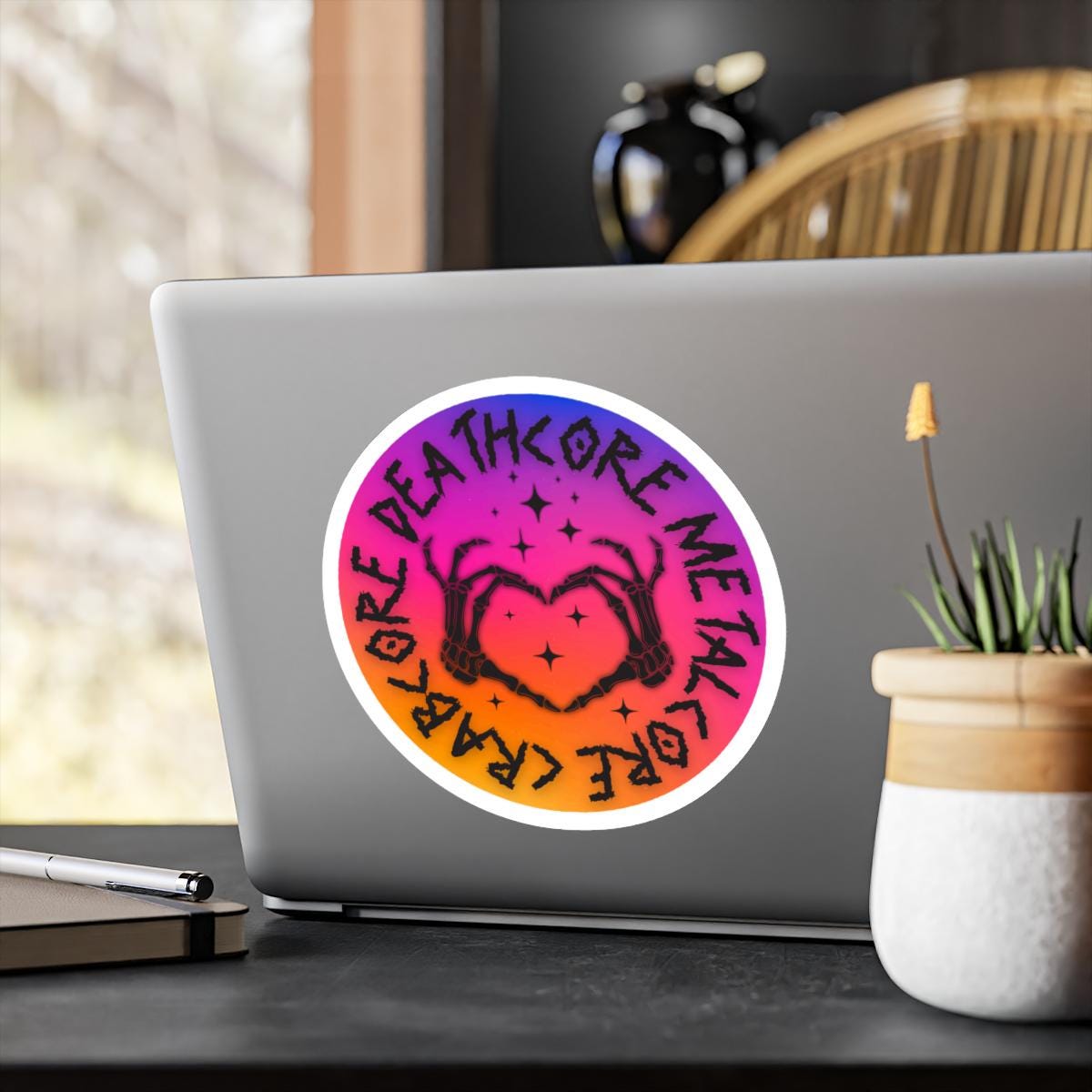 Deathcore Metalcore Crabcore Vinyl Decal, Waterproof Car Sticker, Weatherproof, Hardcore Aesthetic Bumper Sticker