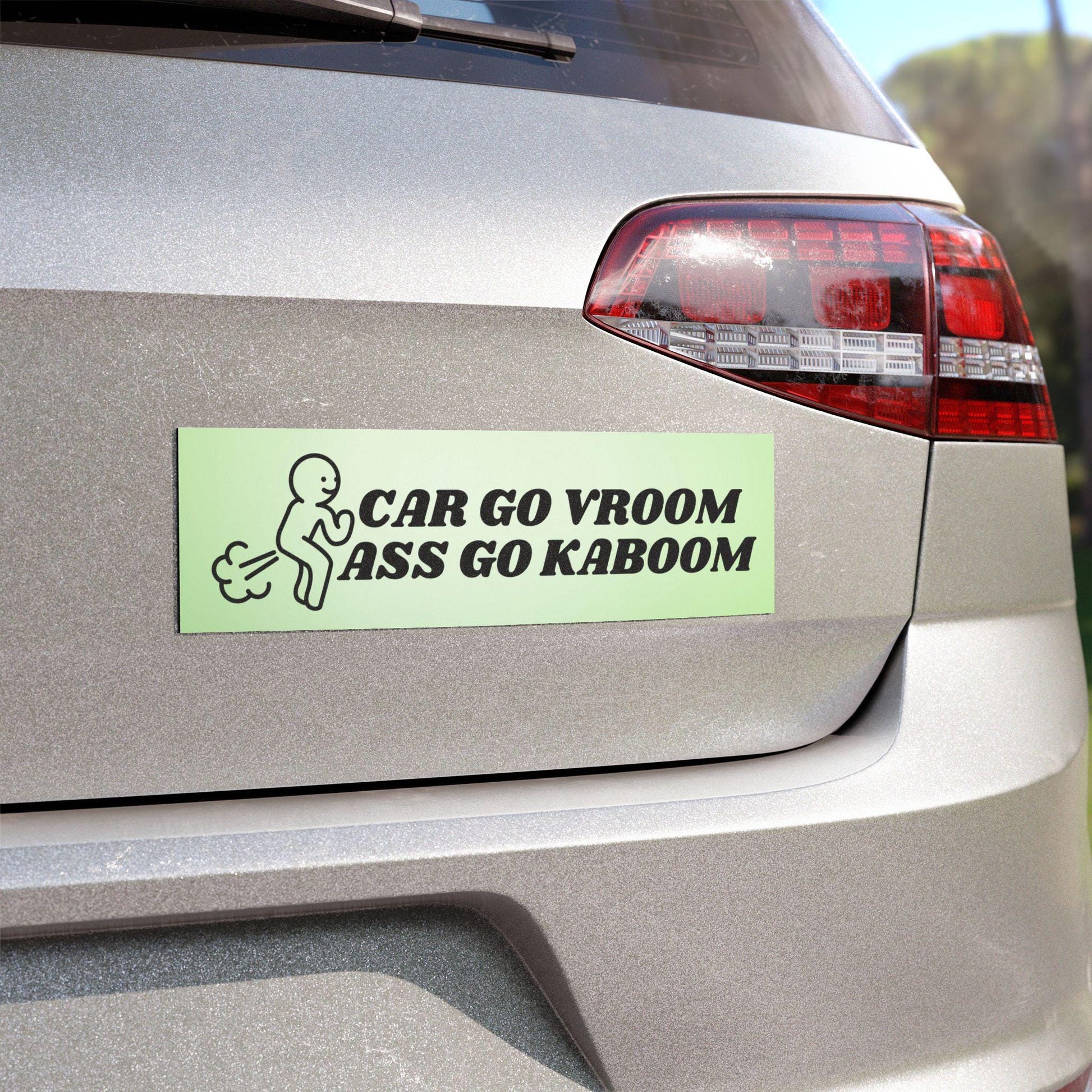 Fart Bumper Magnet, Car Vroom Boom Flatulance Unhinged Bumper Sticker, Gen Z Car Decal, Y2k Millenial Funny Bad Driver Meme Gift