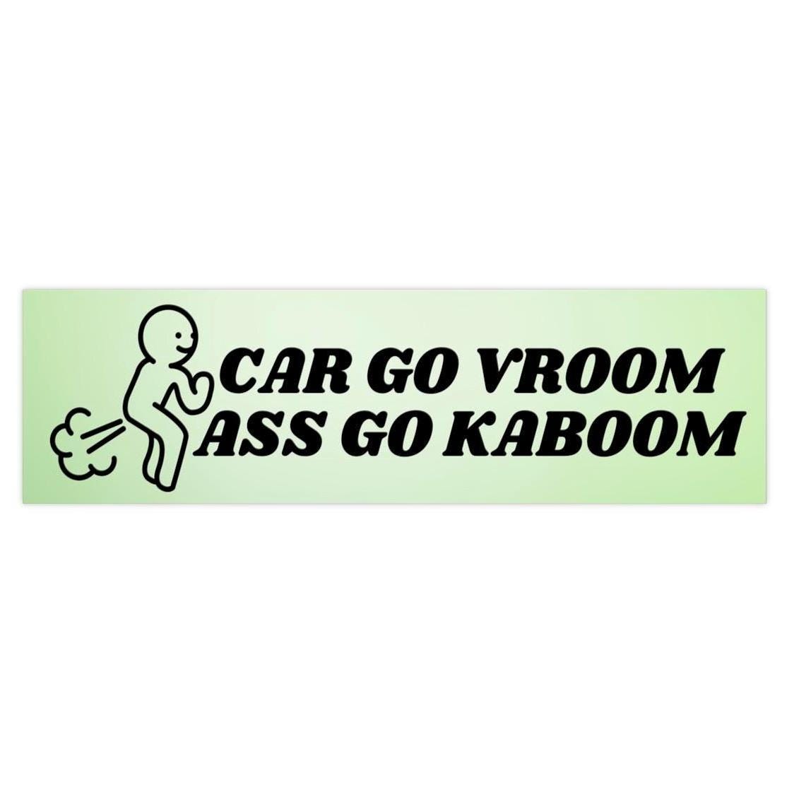 Fart Bumper Magnet, Car Vroom Boom Flatulance Unhinged Bumper Sticker, Gen Z Car Decal, Y2k Millenial Funny Bad Driver Meme Gift