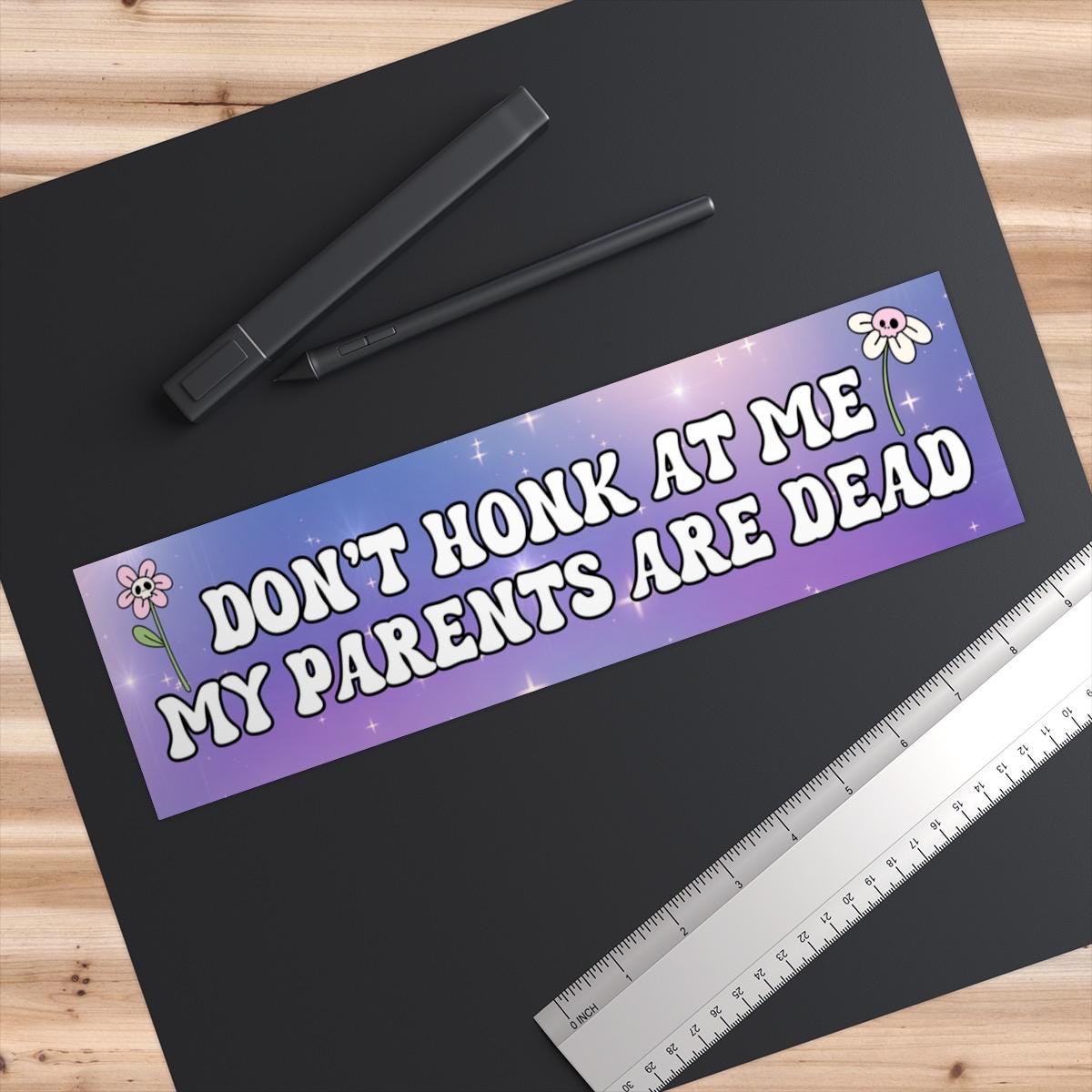 Don't Honk Bumper Magnet, My Parents Are Dead Unhinged Bumper Sticker, Gen Z Car Decal, Dead Parents Club, Y2k Funny Bad Driver Meme Gift